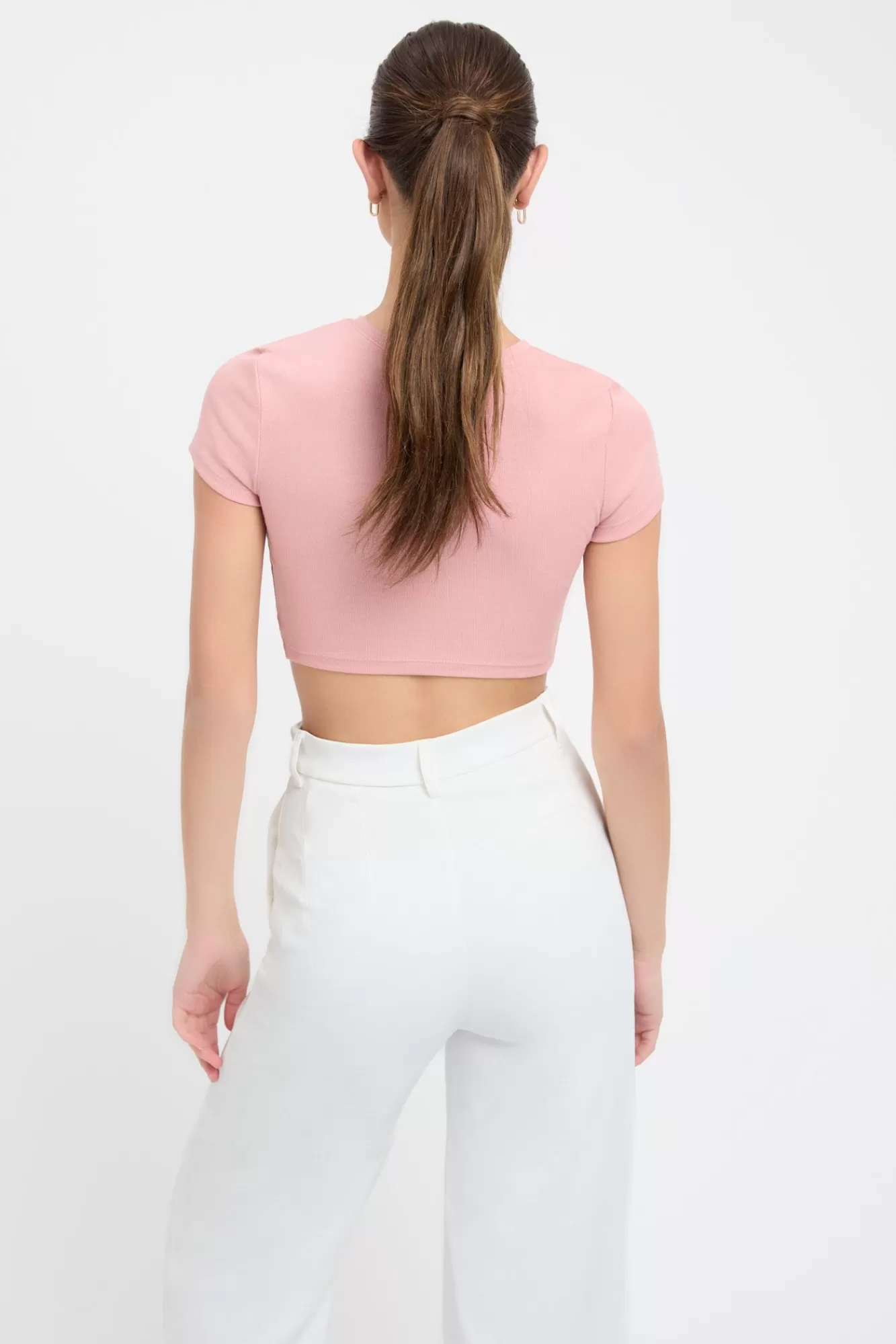 KOOKAÏ Alana Crop Smoke Pink Cheap