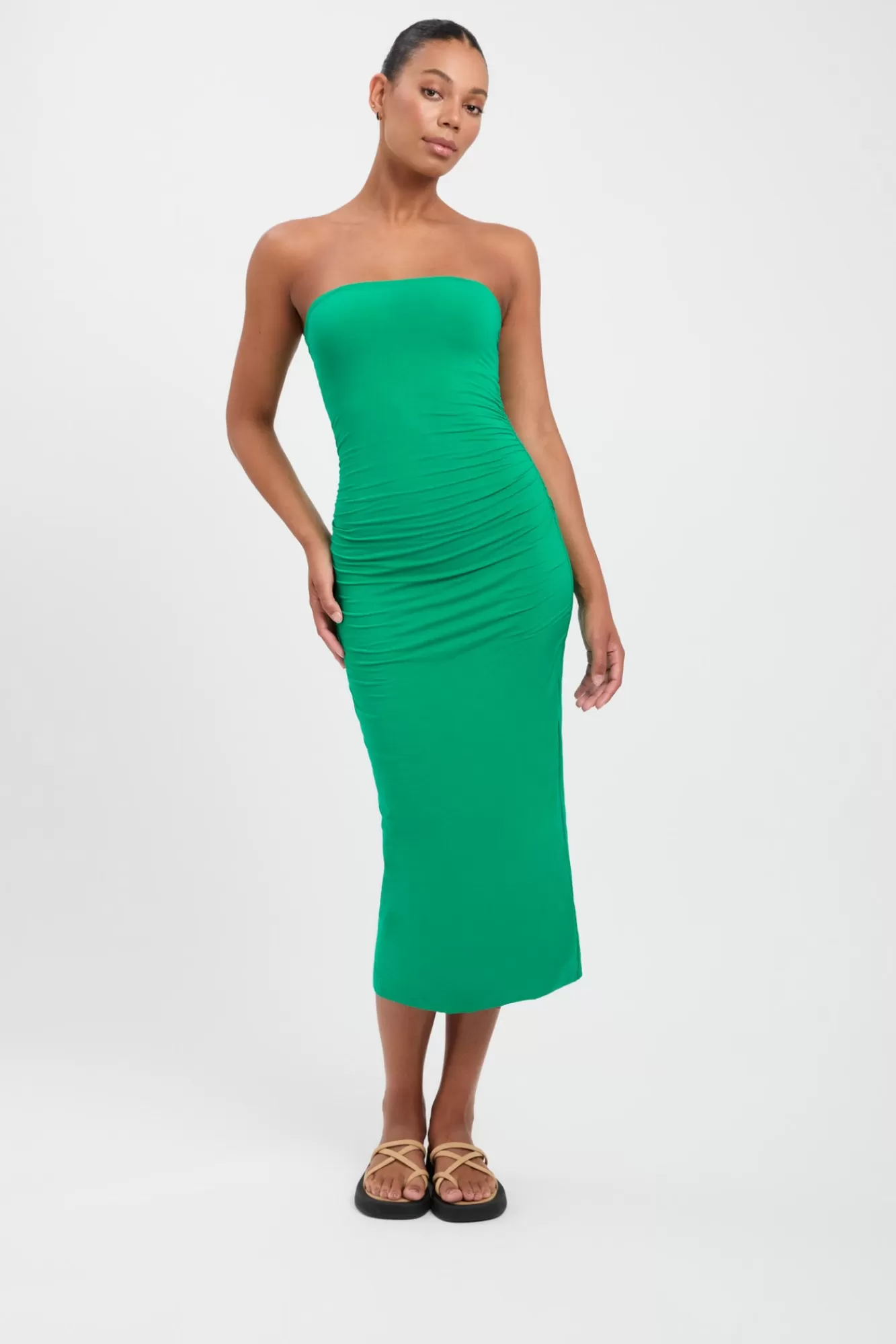 KOOKAÏ Alina Strapless Dress Island Green Cheap