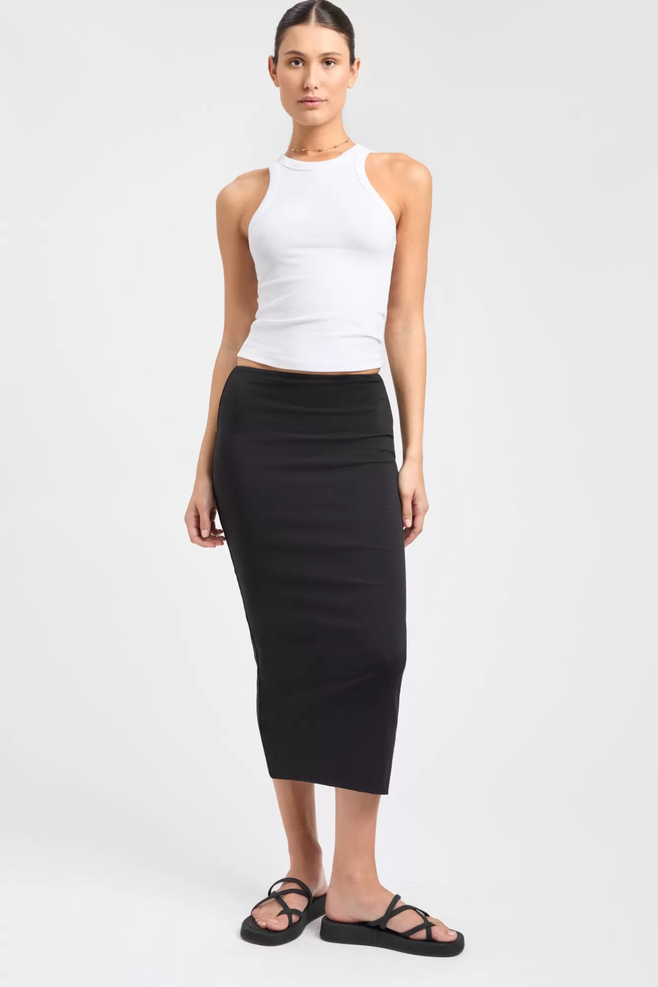 KOOKAÏ Allison Midi Skirt Black Sale