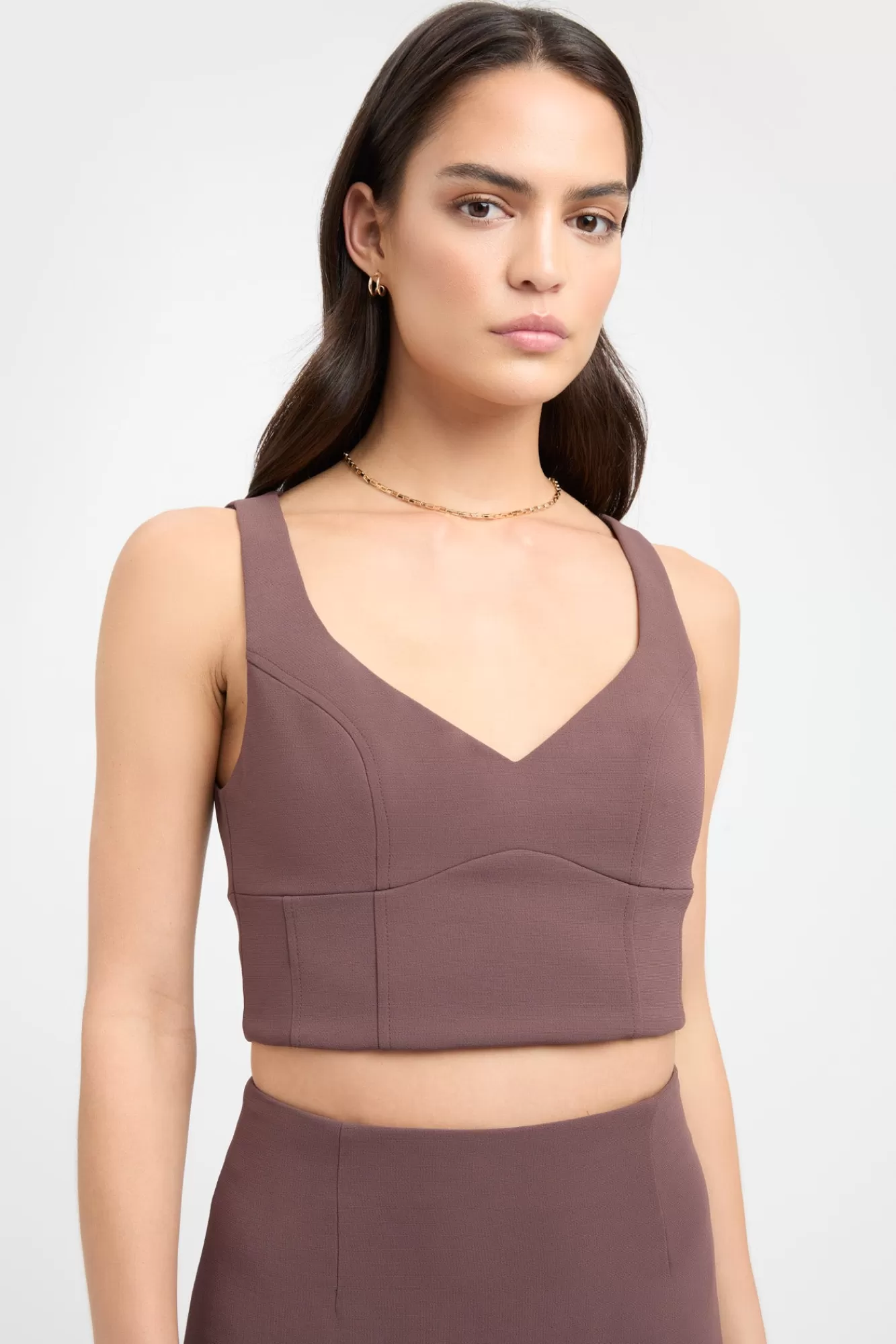 KOOKAÏ Alpha Corset Top Chocolate Flash Sale