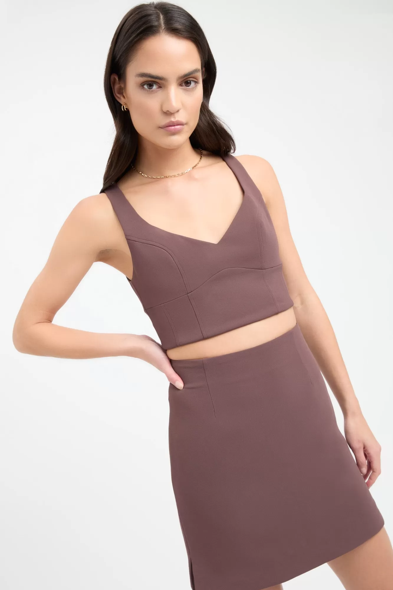 KOOKAÏ Alpha Corset Top Chocolate Flash Sale