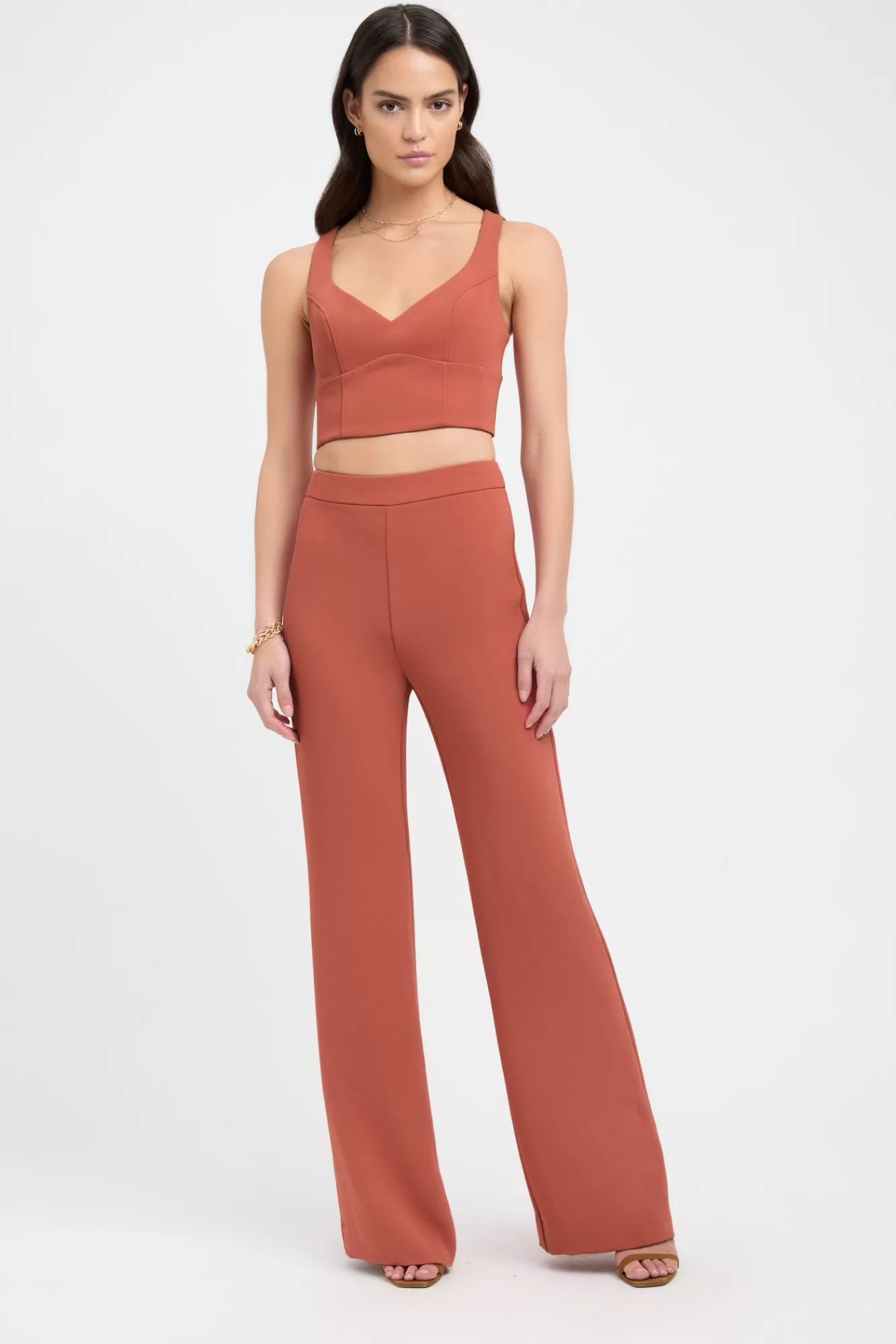 KOOKAÏ Alpha Long Flare Pants Paprika Hot