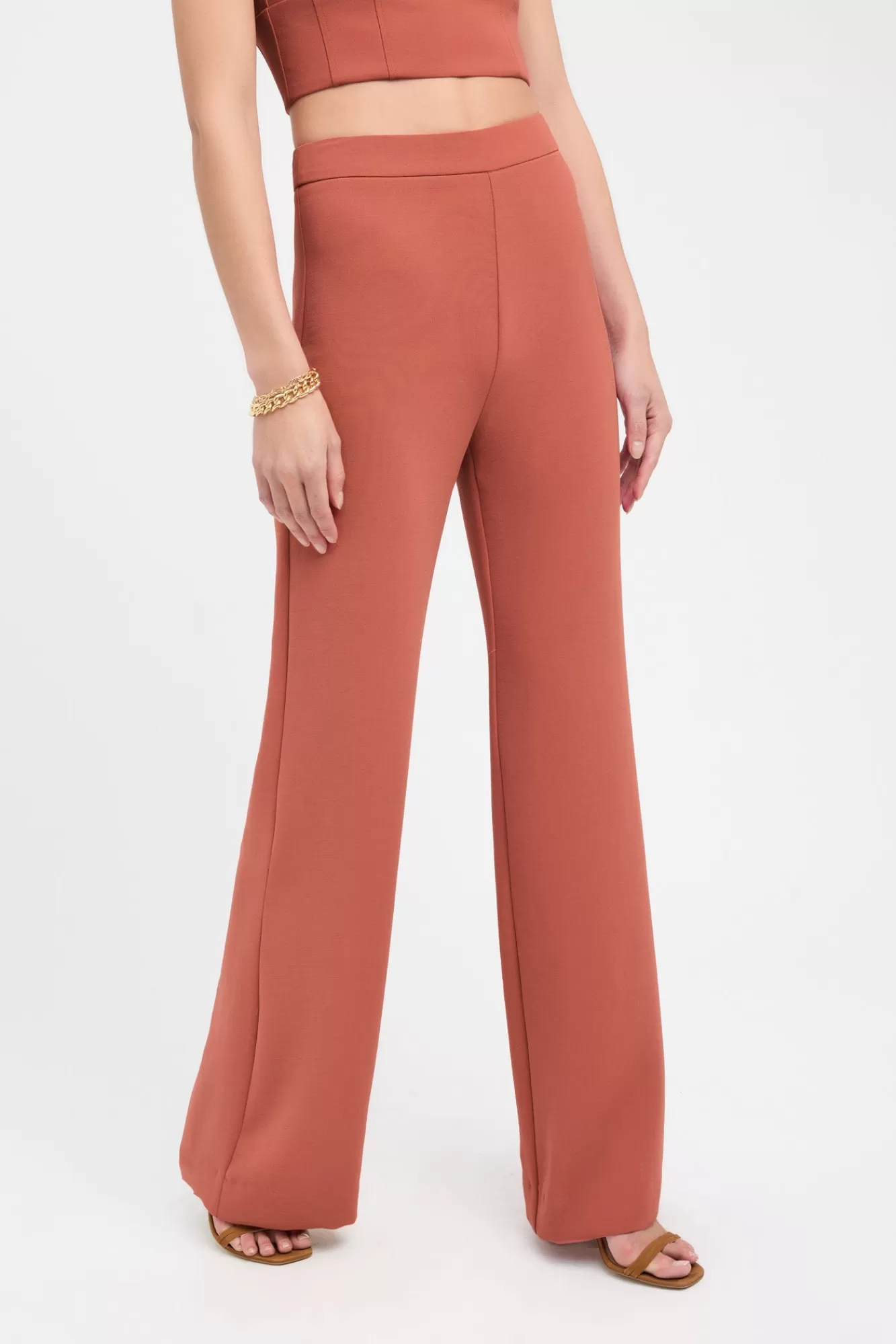 KOOKAÏ Alpha Long Flare Pants Paprika Hot