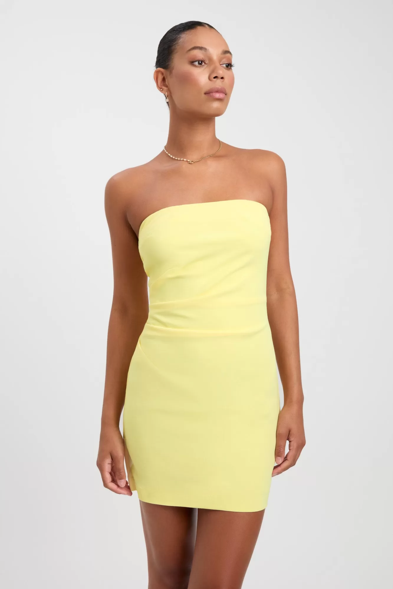 KOOKAÏ Alpha Strapless Mini Dress Lemon Drop Store