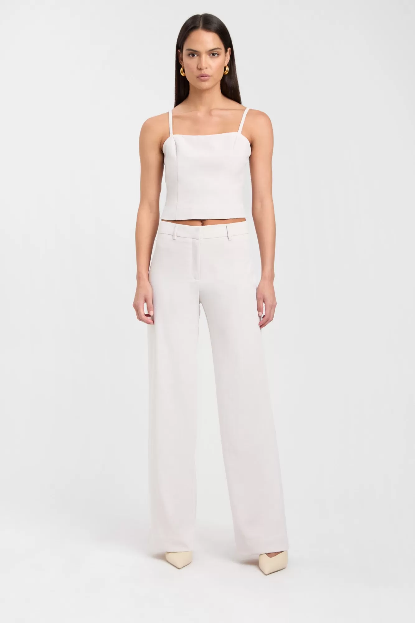 KOOKAÏ Ariel Low Rise Pant White Sand Fashion