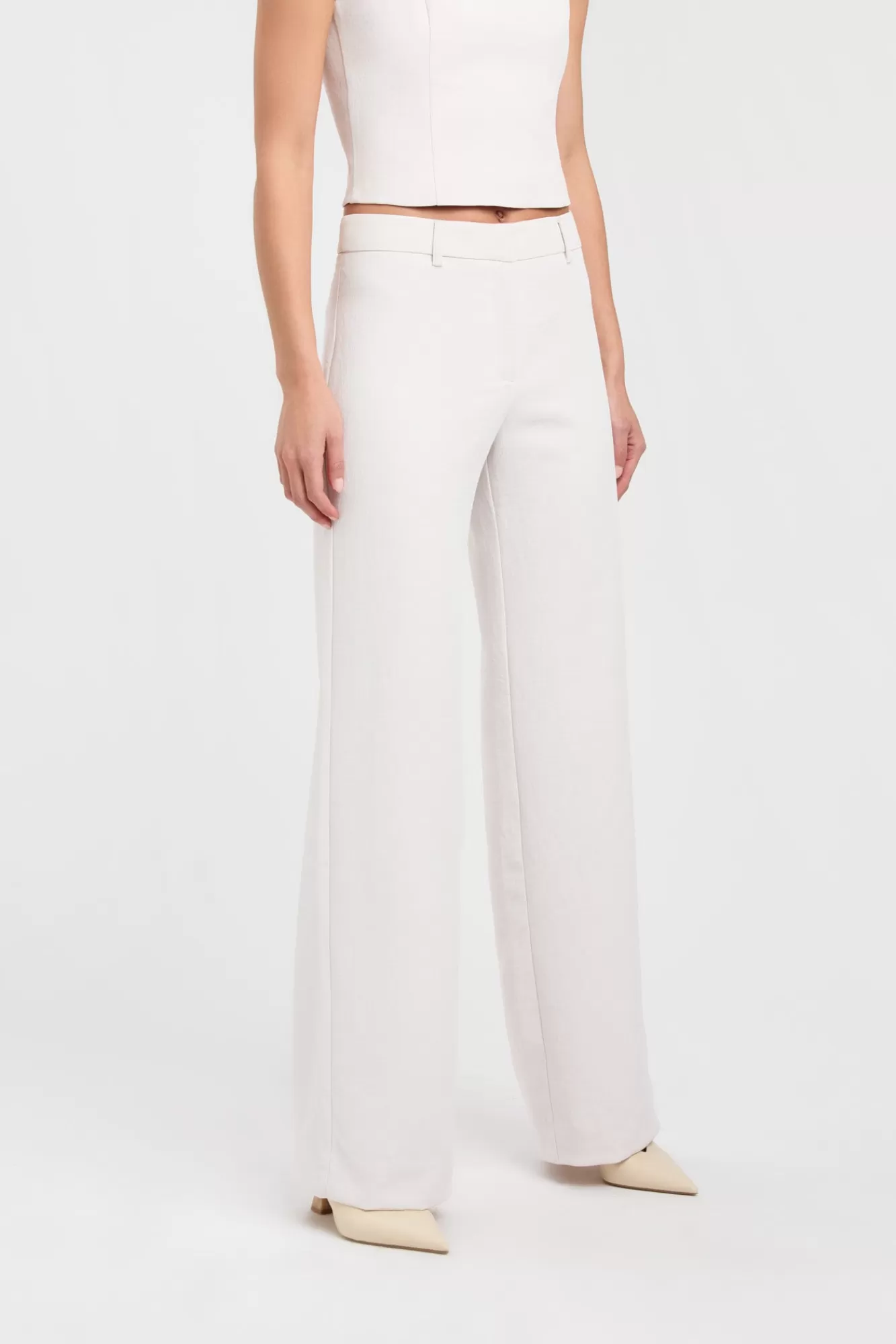 KOOKAÏ Ariel Low Rise Pant White Sand Fashion