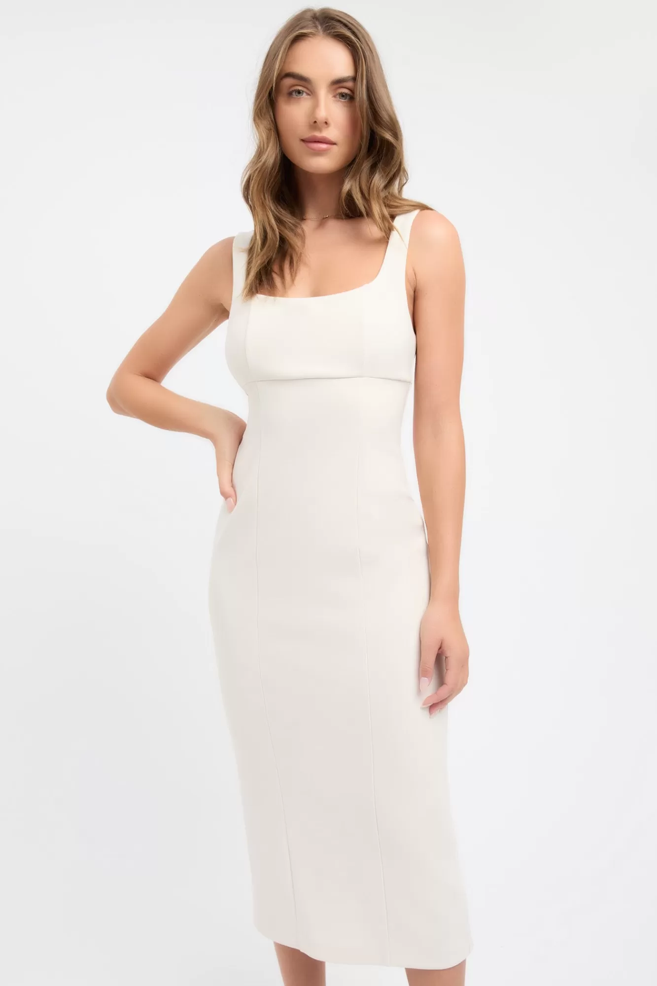 KOOKAÏ Aurora Midi Dress Ecru Sale