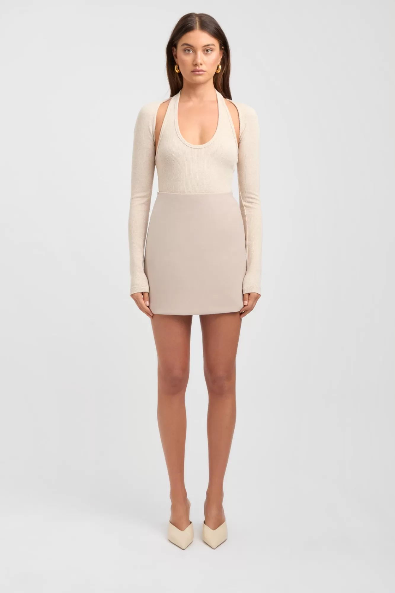 KOOKAÏ Aurora Mini Skirt Hazelnut Flash Sale