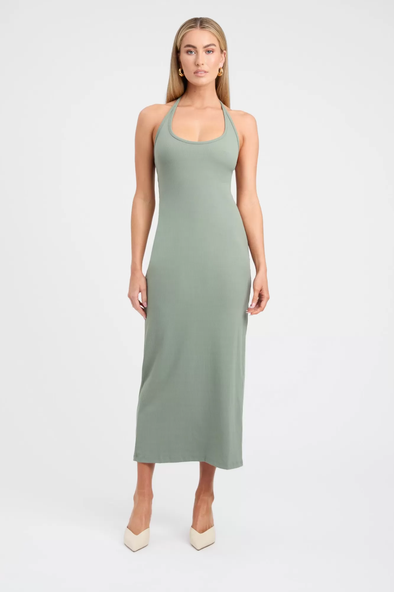 KOOKAÏ Bay Halter Dress Basil Green Online