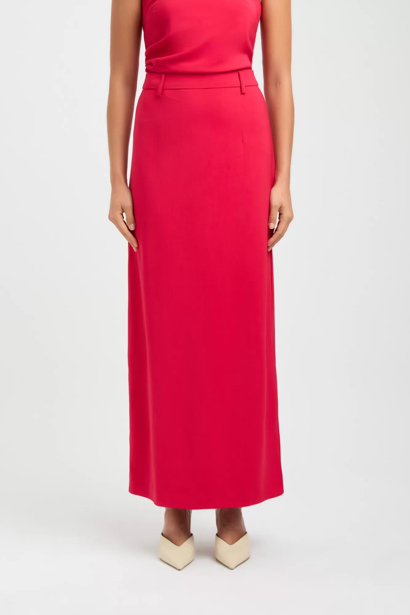 KOOKAÏ Becky Core Midi Skirt Lipstick Red Best