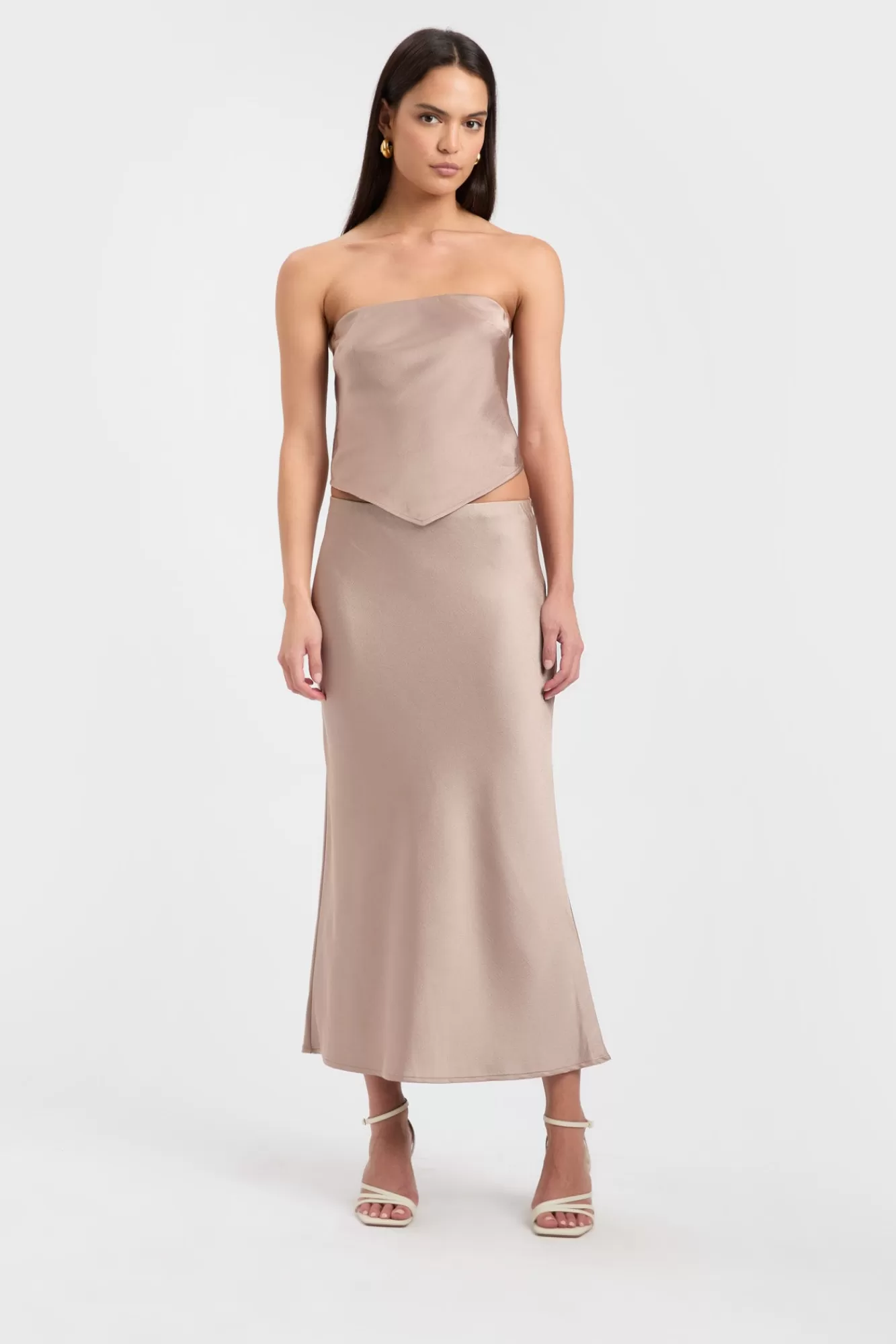 KOOKAÏ Belle Midi Skirt Bronze Flash Sale