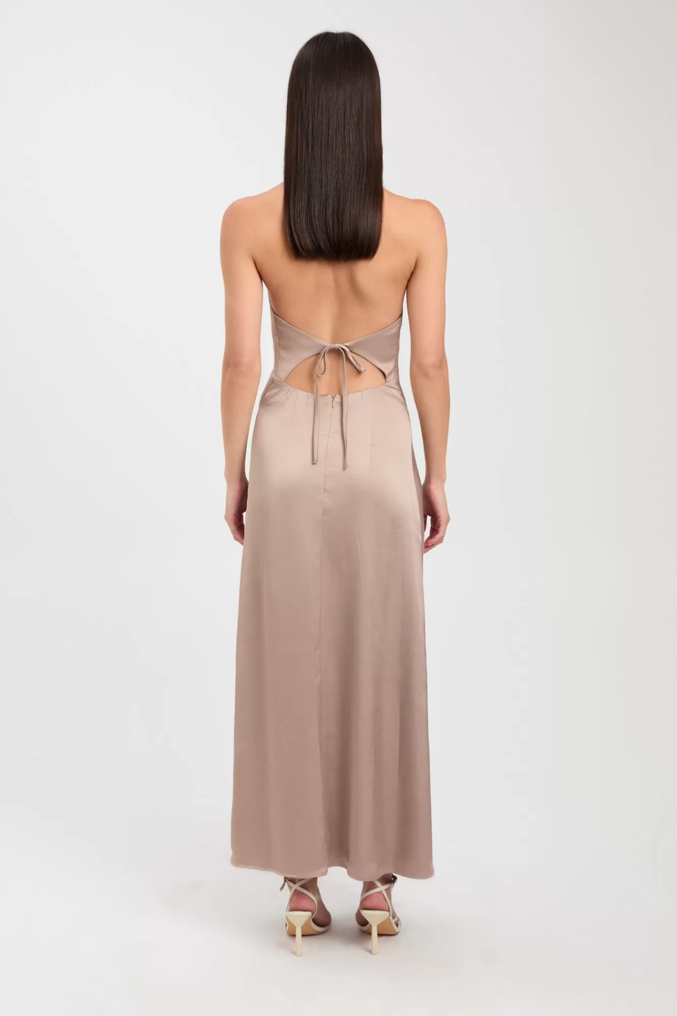 KOOKAÏ Belle Tie Back Dress Bronze New