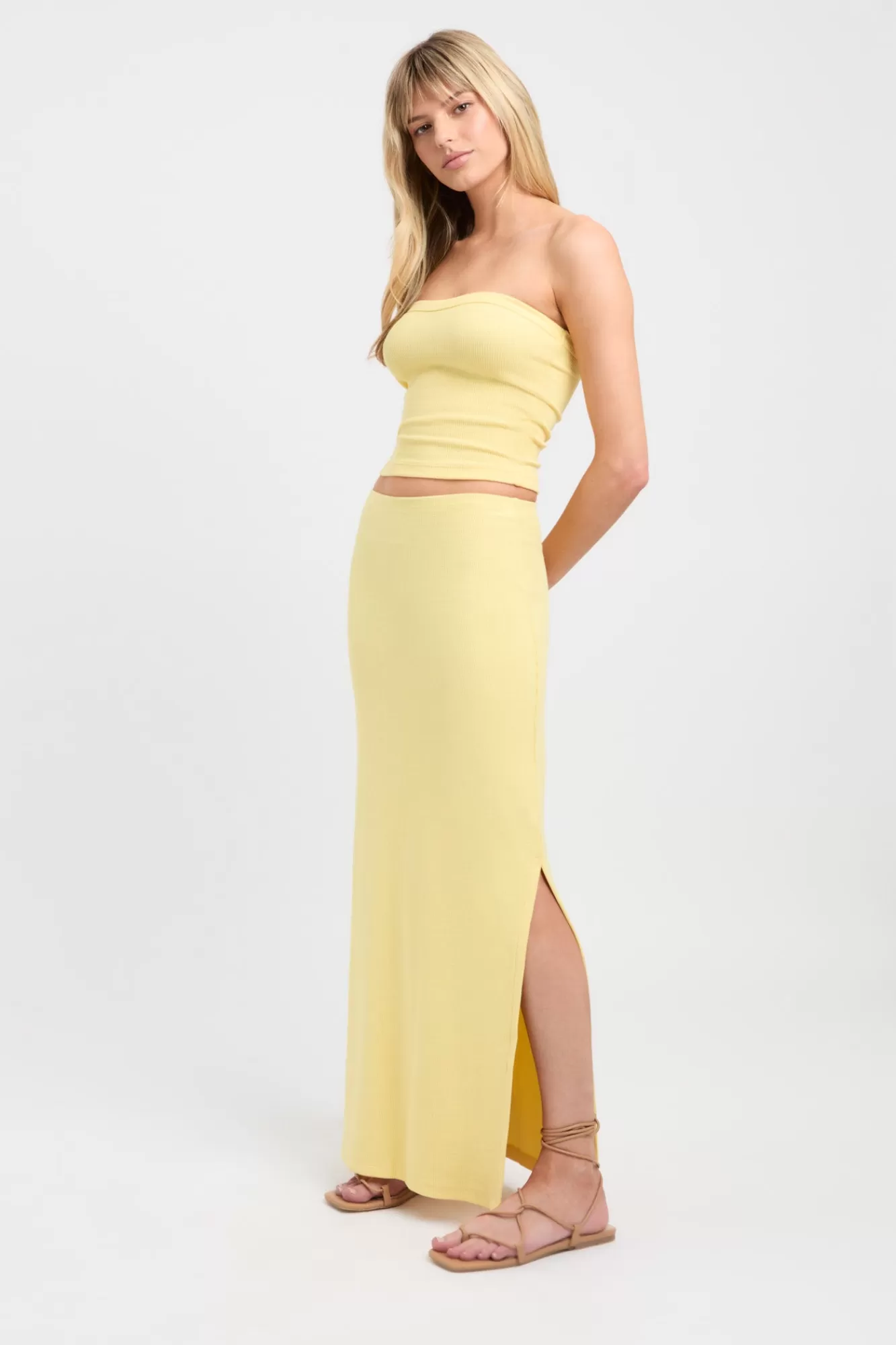 KOOKAÏ Bodhi Low Rise Skirt Popcorn Yellow Online