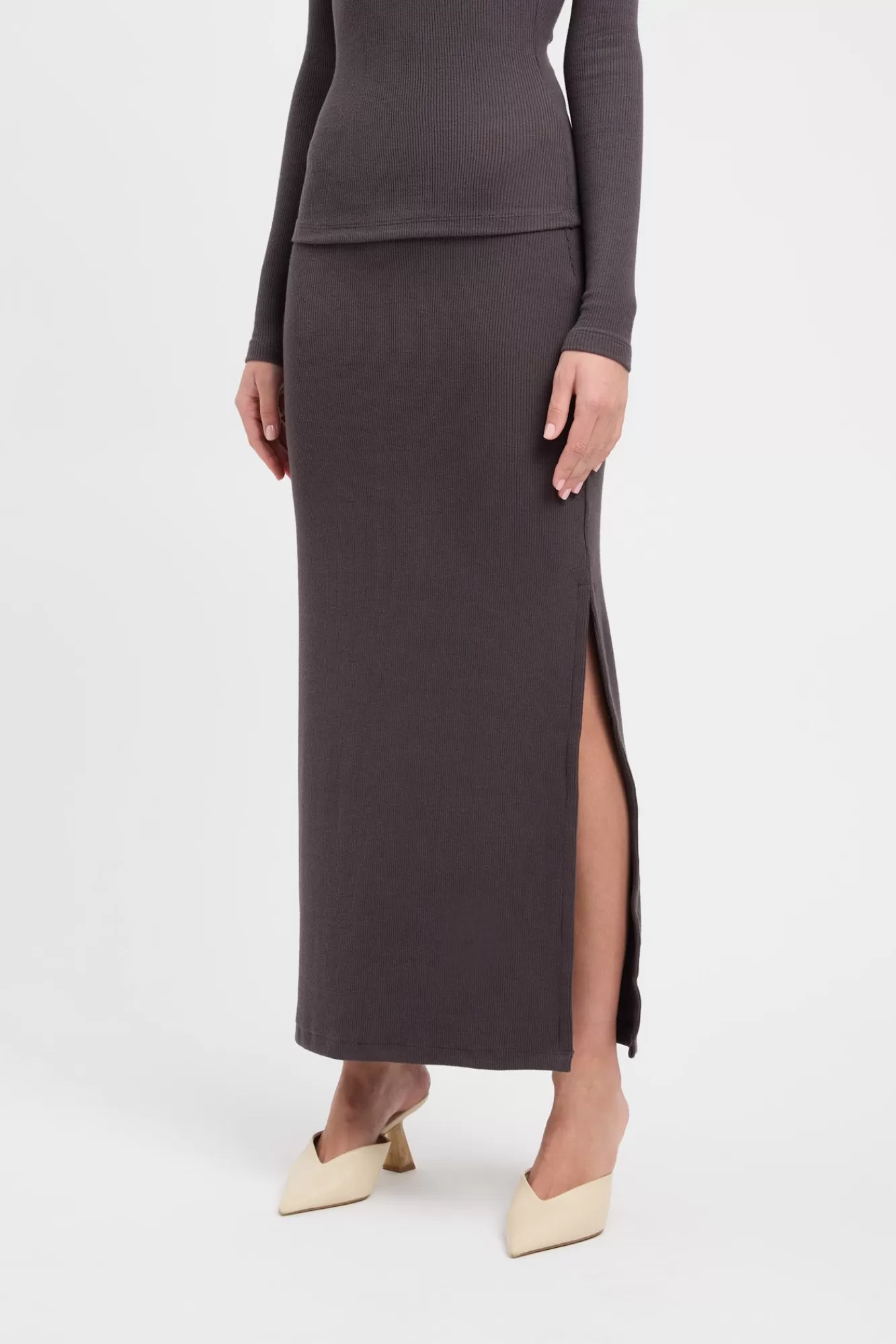 KOOKAÏ Bodhi Low Rise Skirt Charcoal Flash Sale