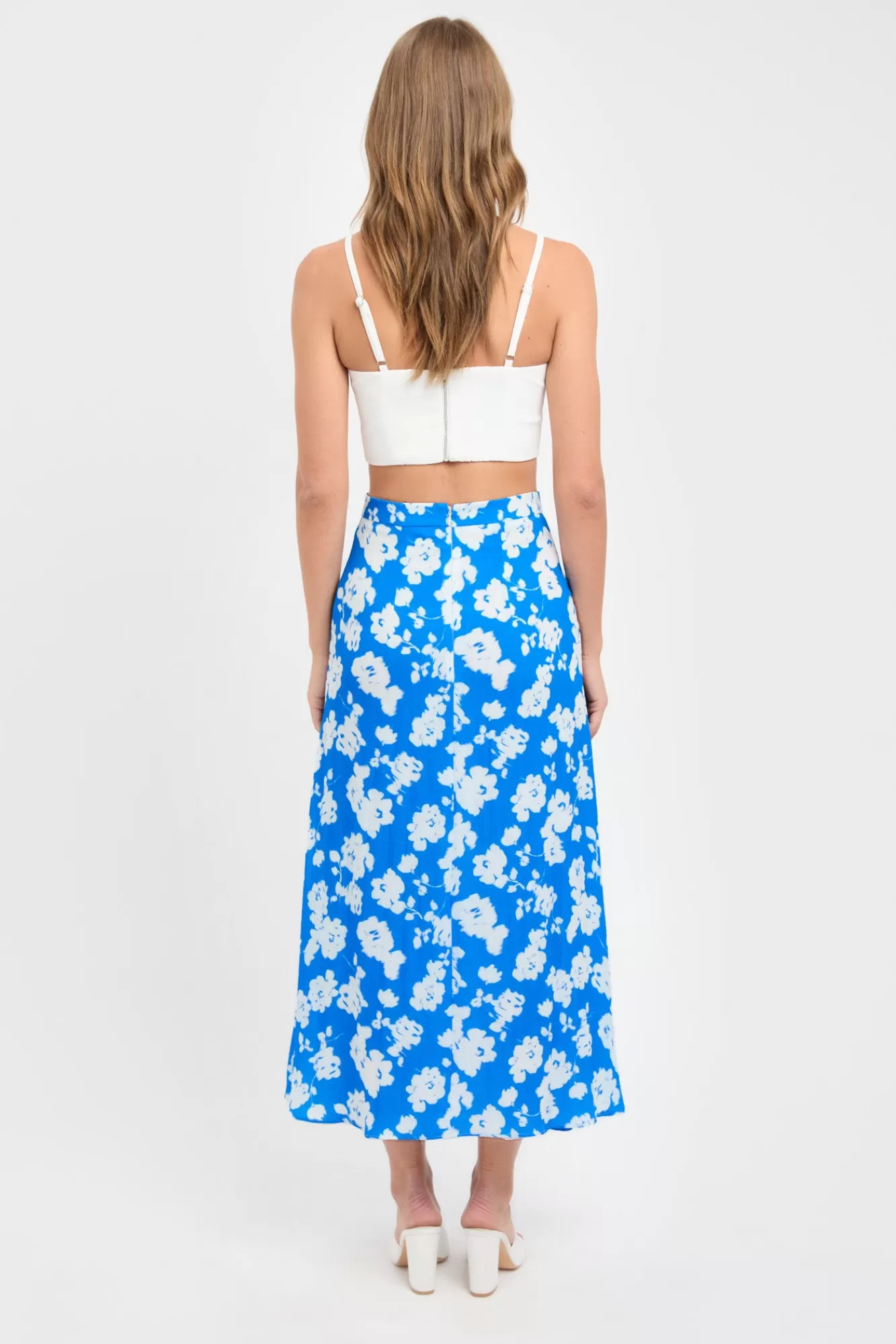 KOOKAÏ Bonita Long Line Skirt Diva Blue/White Hot