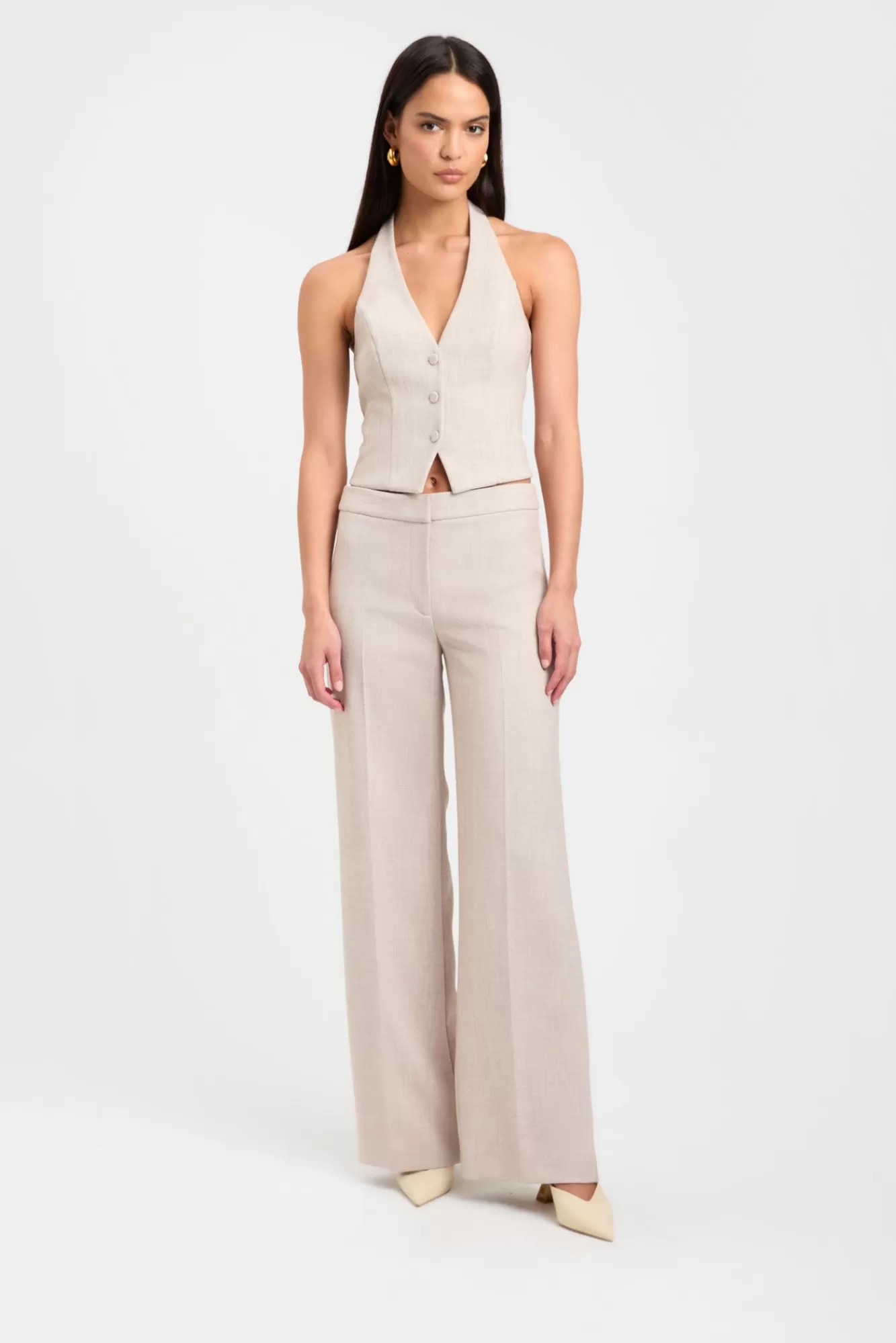 KOOKAÏ Darcy Long Line Pant Almondine Best Sale