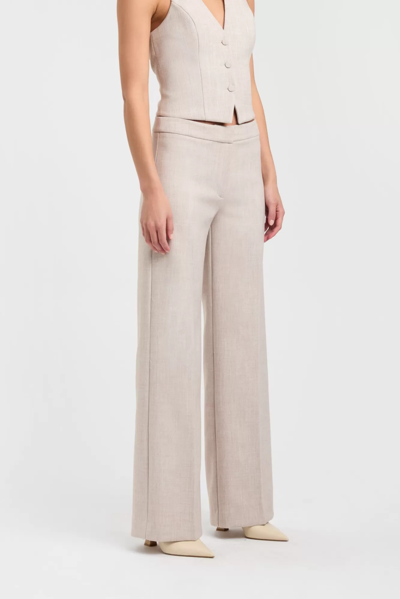 KOOKAÏ Darcy Long Line Pant Almondine Best Sale