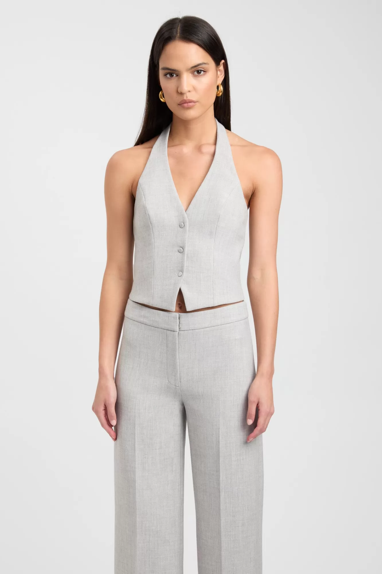 KOOKAÏ Darcy Vest Top Grey Marle Hot