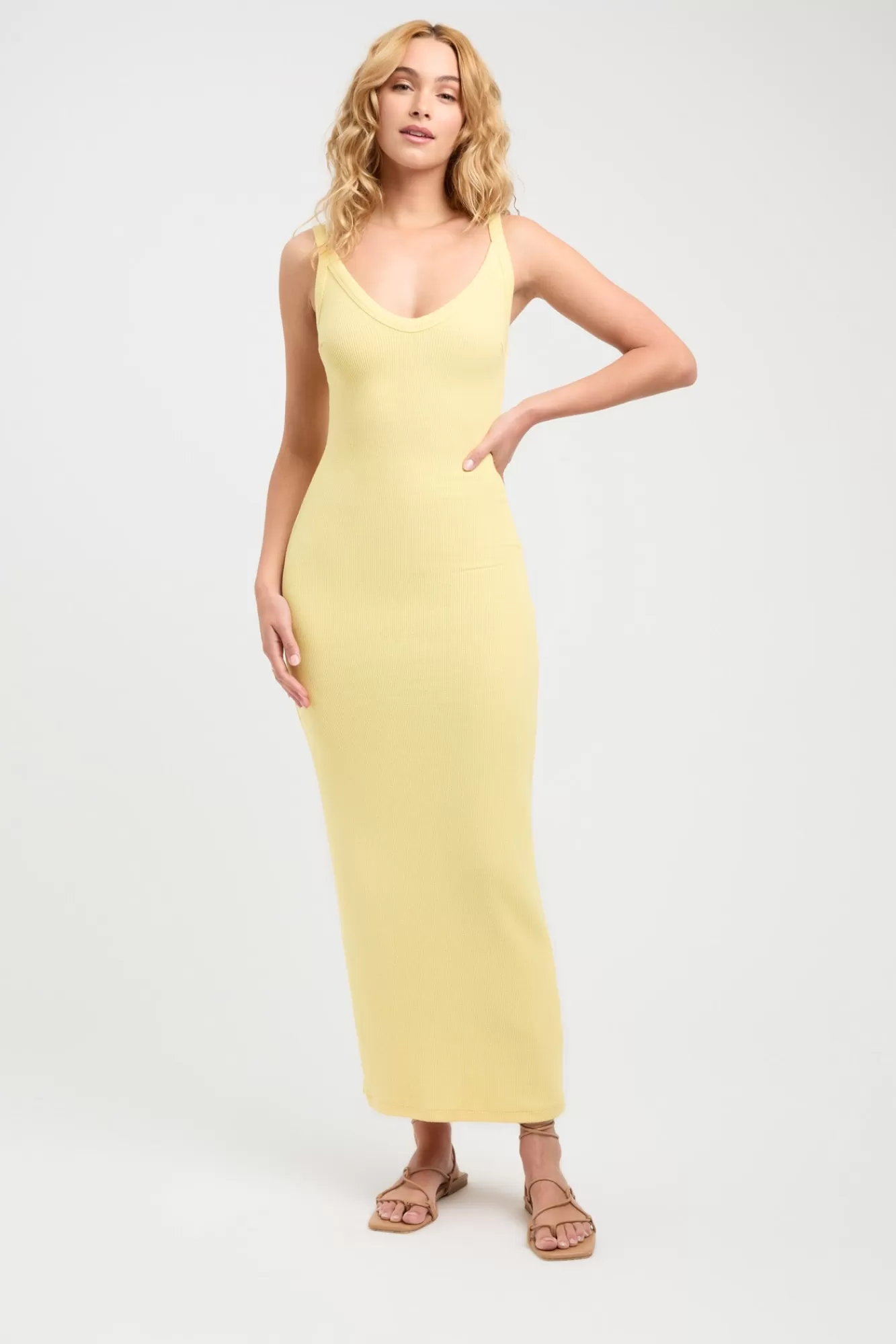 KOOKAÏ Dayton Dress Popcorn Yellow New