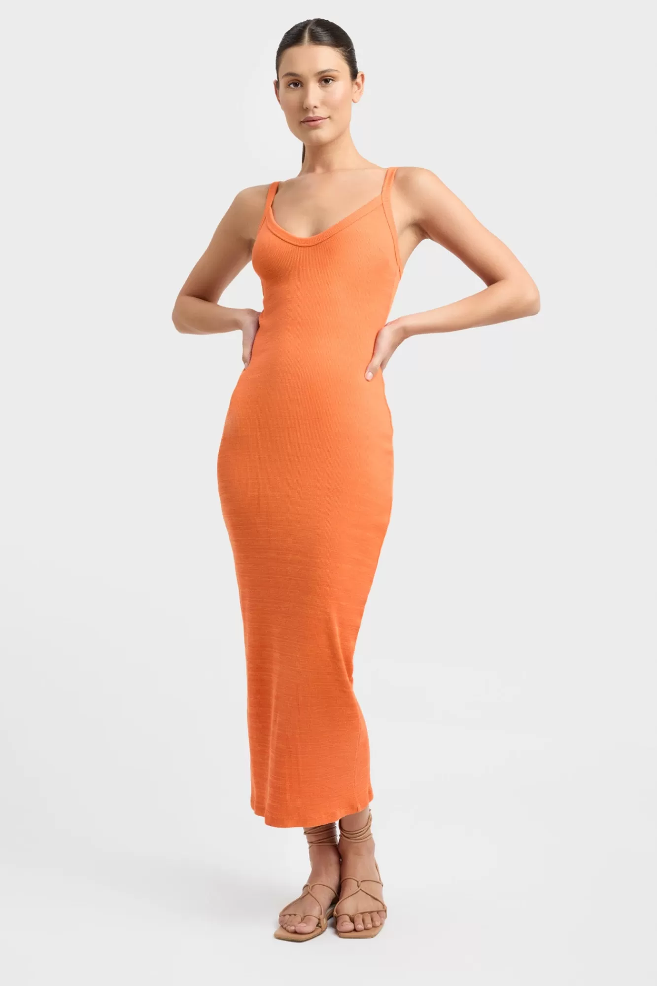 KOOKAÏ Dayton Dress Citrus Orange Marle Discount