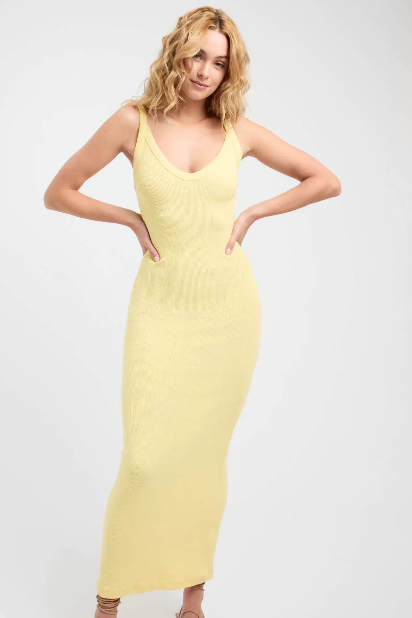 KOOKAÏ Dayton Dress Popcorn Yellow New