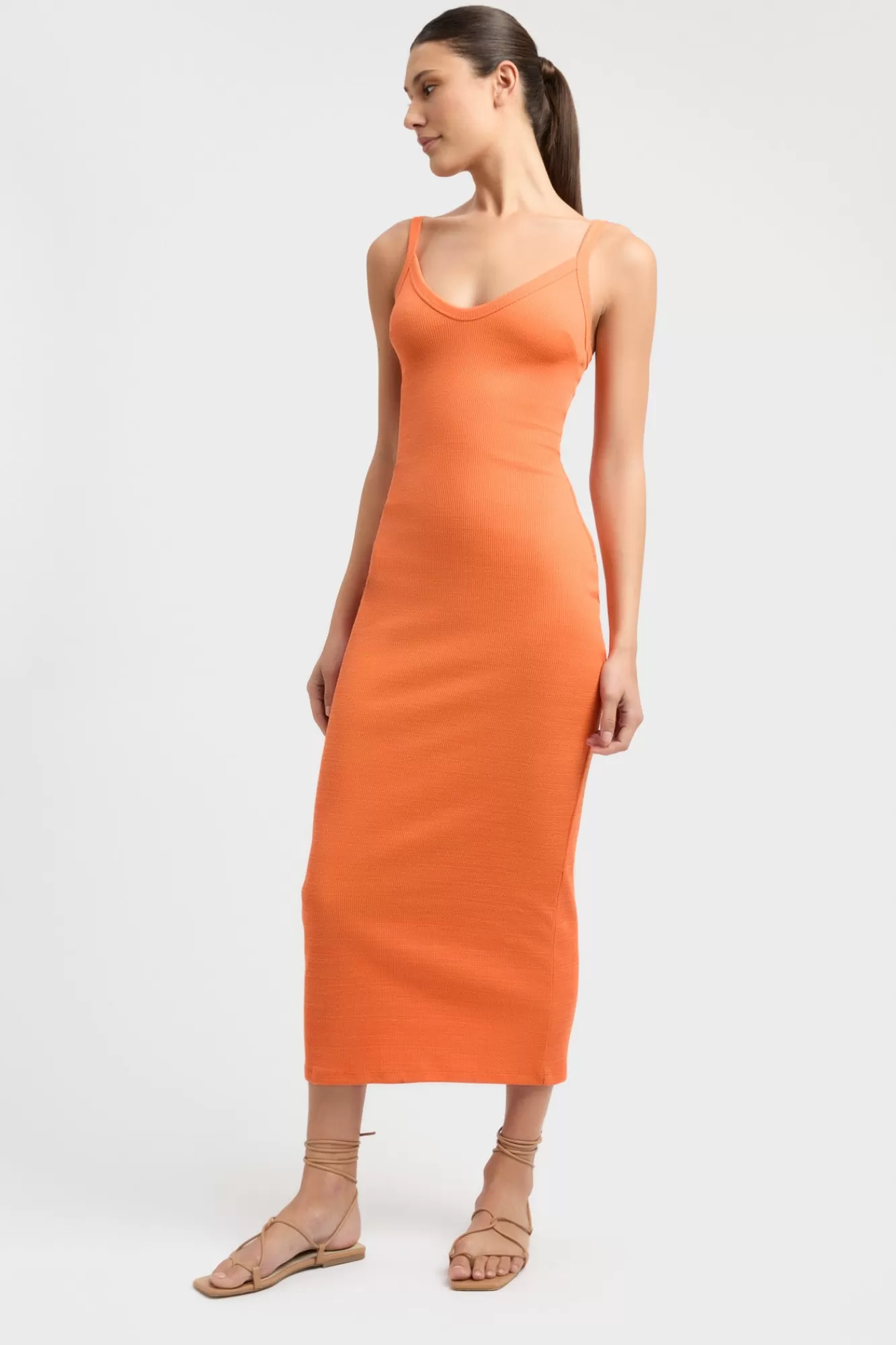 KOOKAÏ Dayton Dress Citrus Orange Marle Discount