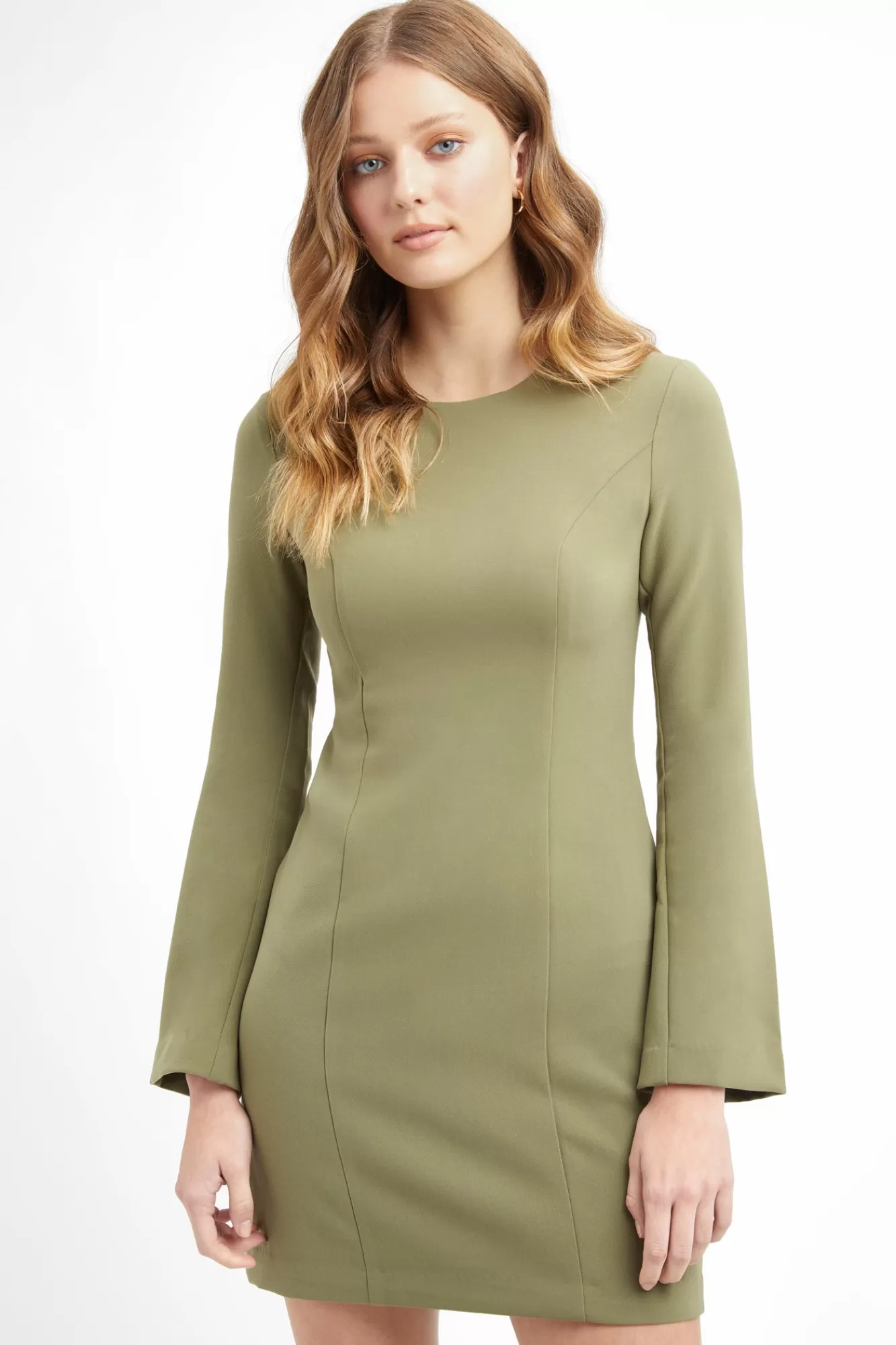 KOOKAÏ Delta Open Back Mini Dress Olive Flash Sale