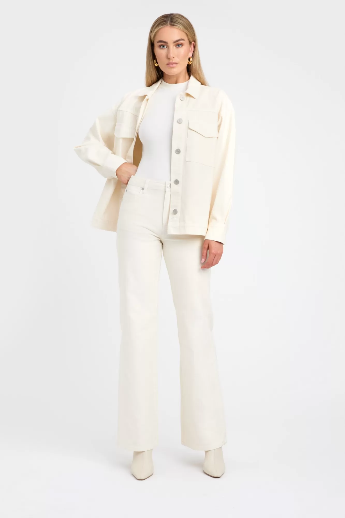 KOOKAÏ Domenic Utility Jacket Cream Cheap