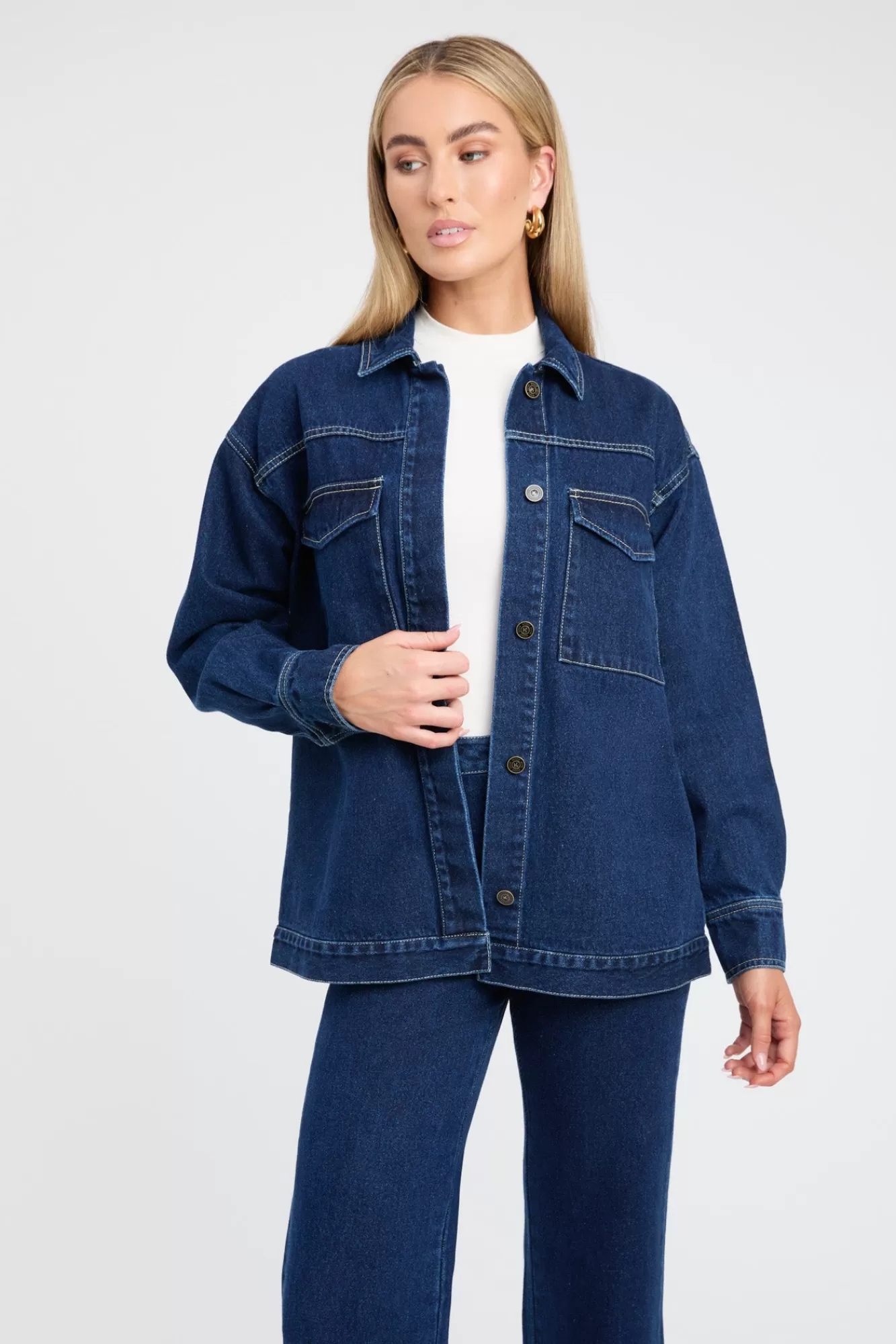 KOOKAÏ Domenic Utility Jacket Indigo Cheap