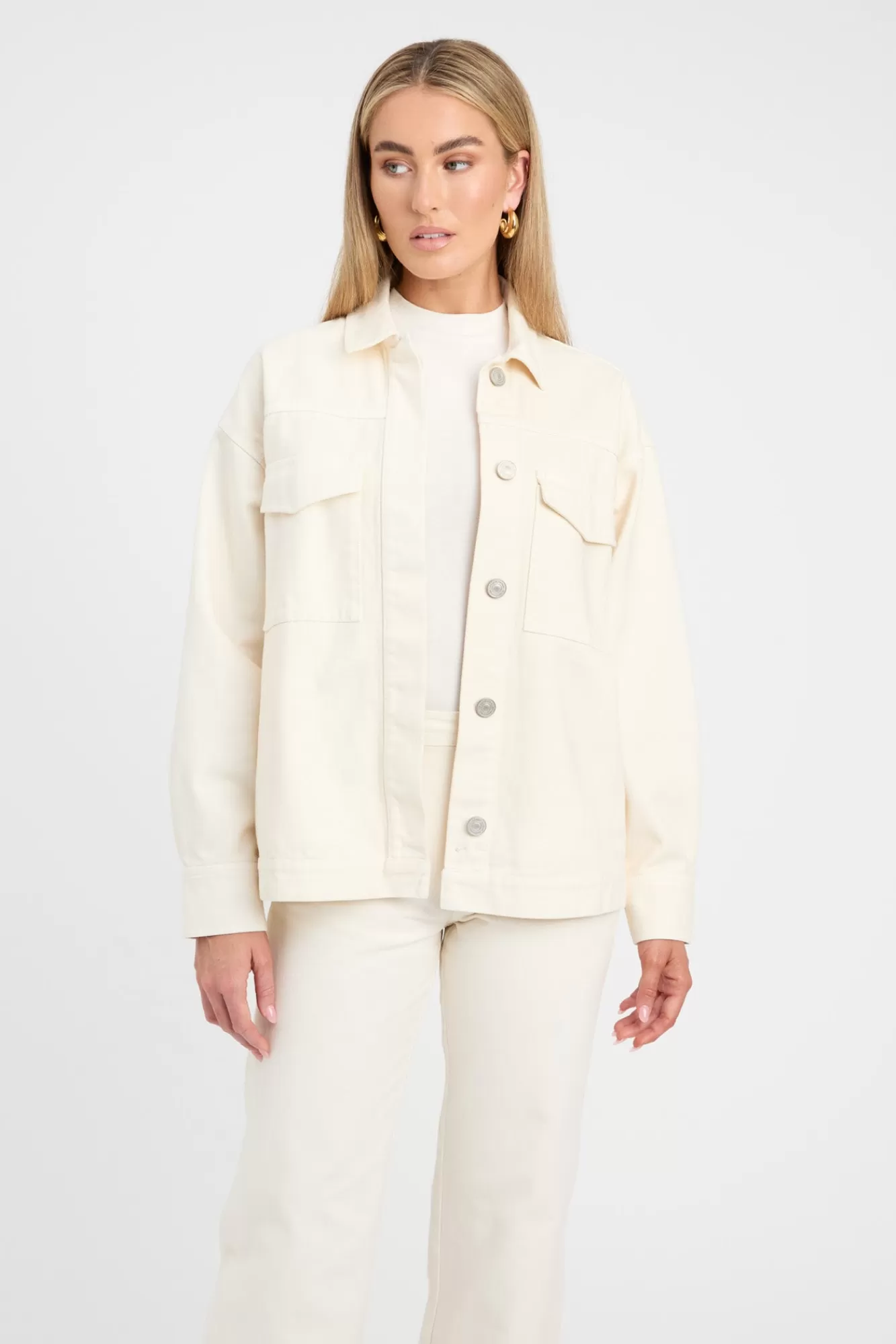 KOOKAÏ Domenic Utility Jacket Cream Cheap