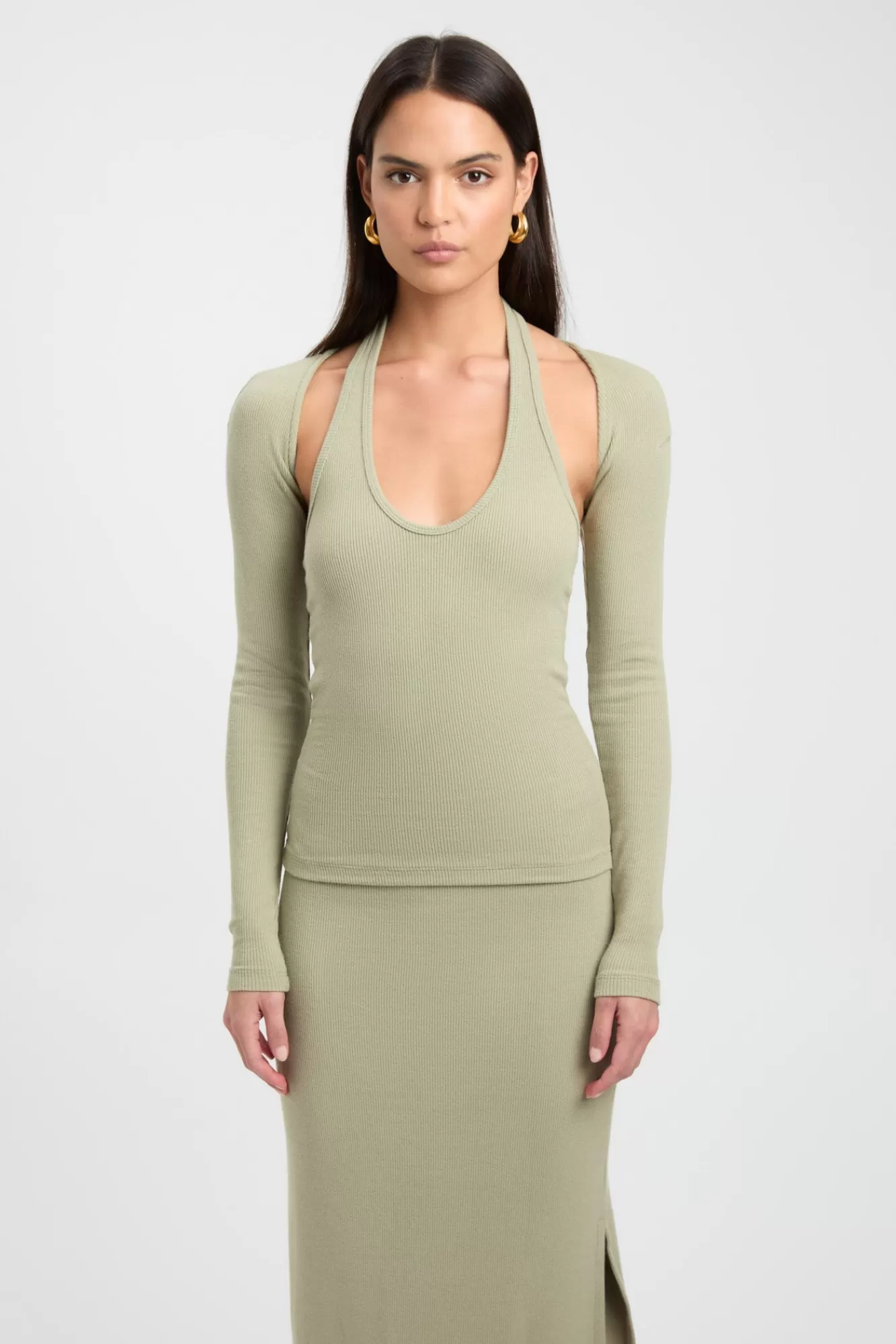 KOOKAÏ Dua Bolero Top Olive Smoke Clearance