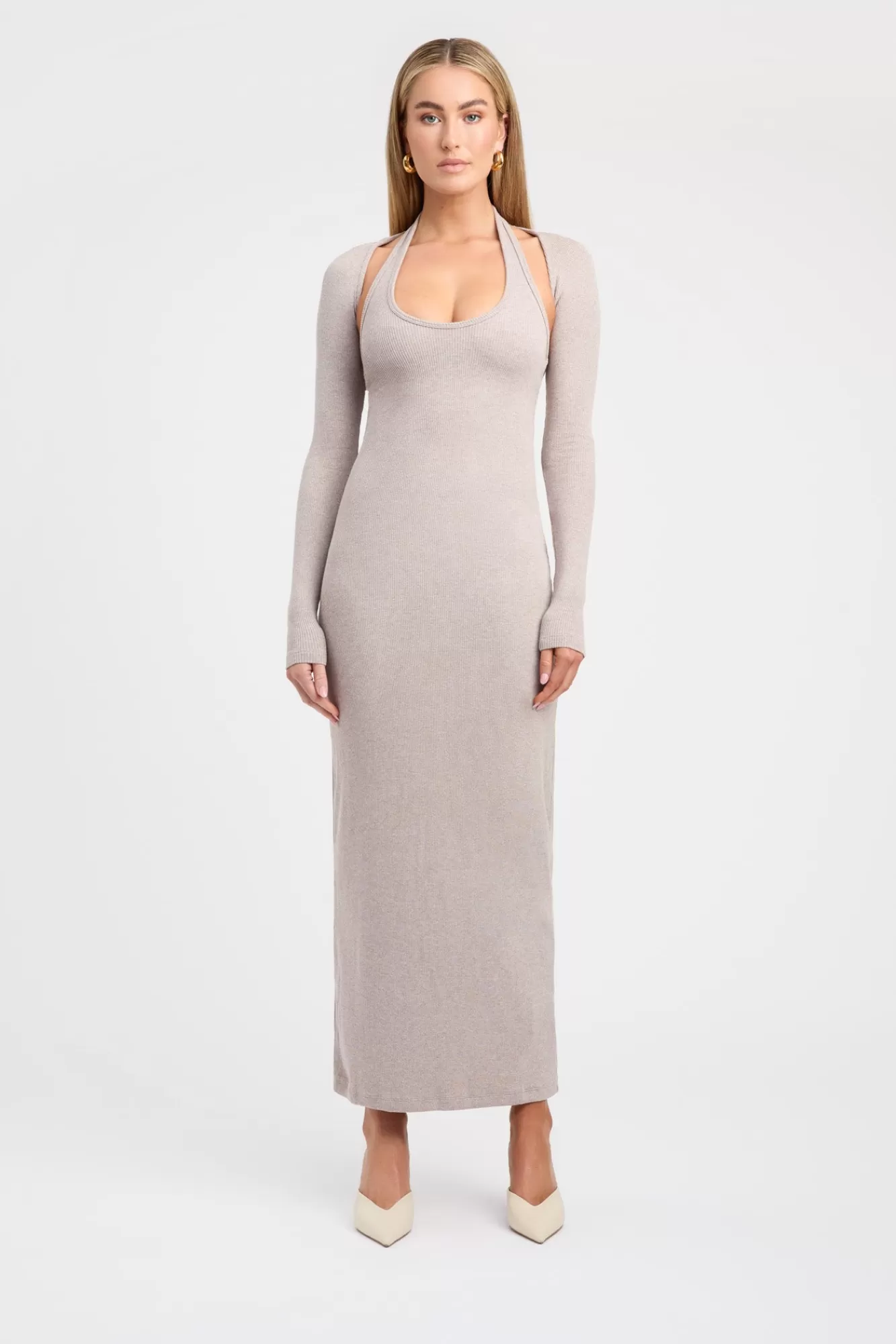 KOOKAÏ Dua Midi Dress Oak Marle Discount