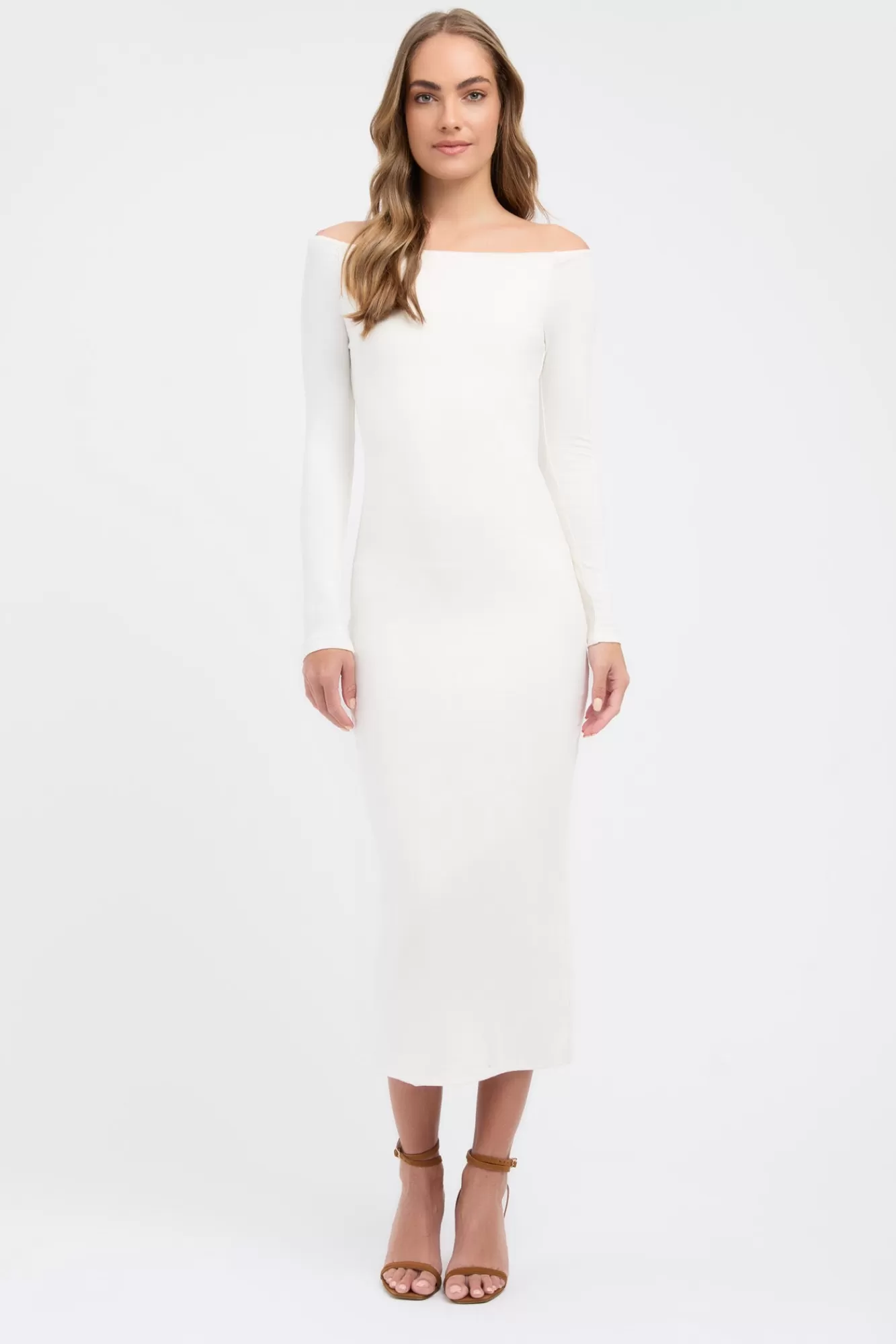 KOOKAÏ Ellie Midi Dress Coconut Milk New