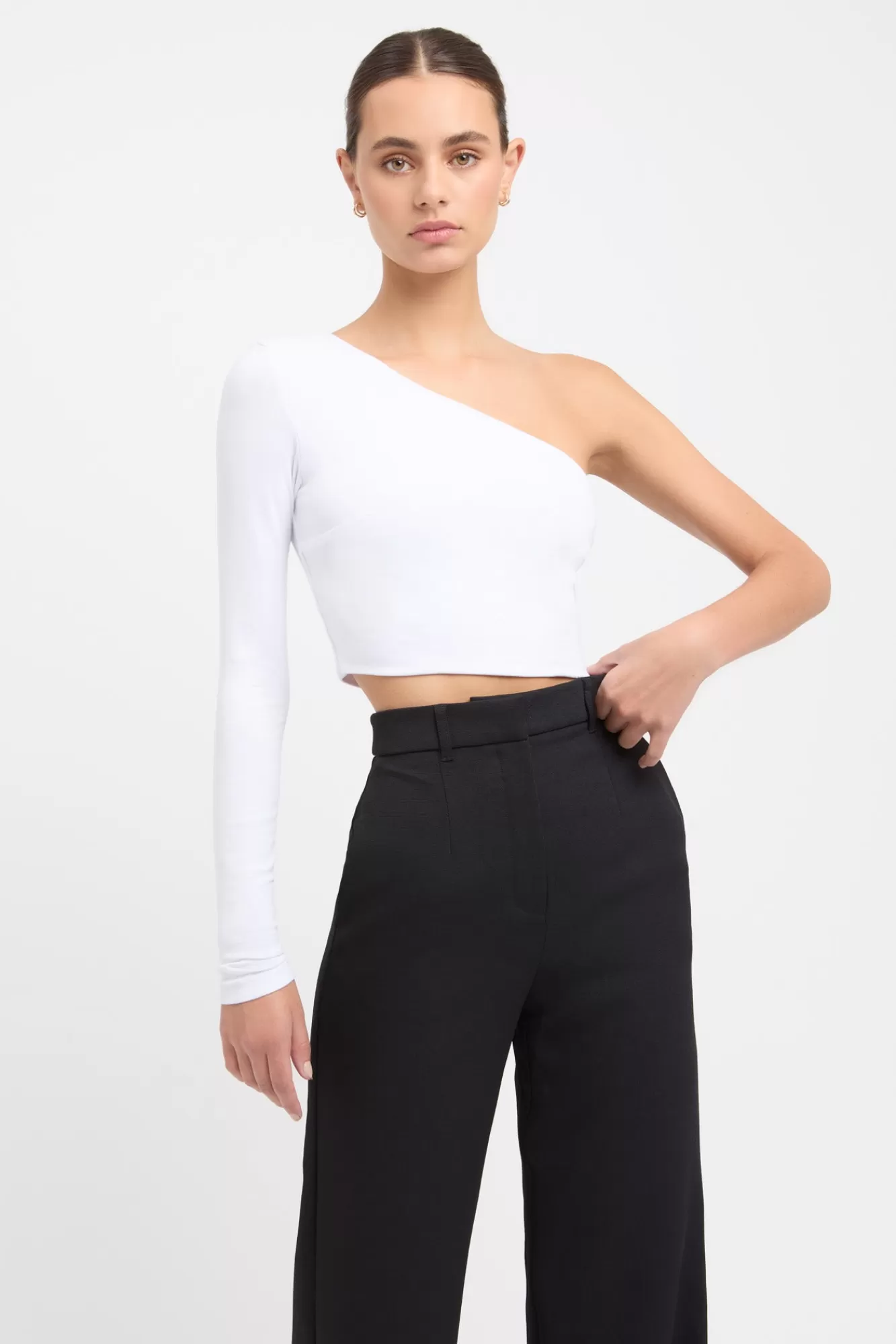 KOOKAÏ Emilia One Shoulder Top White Cheap