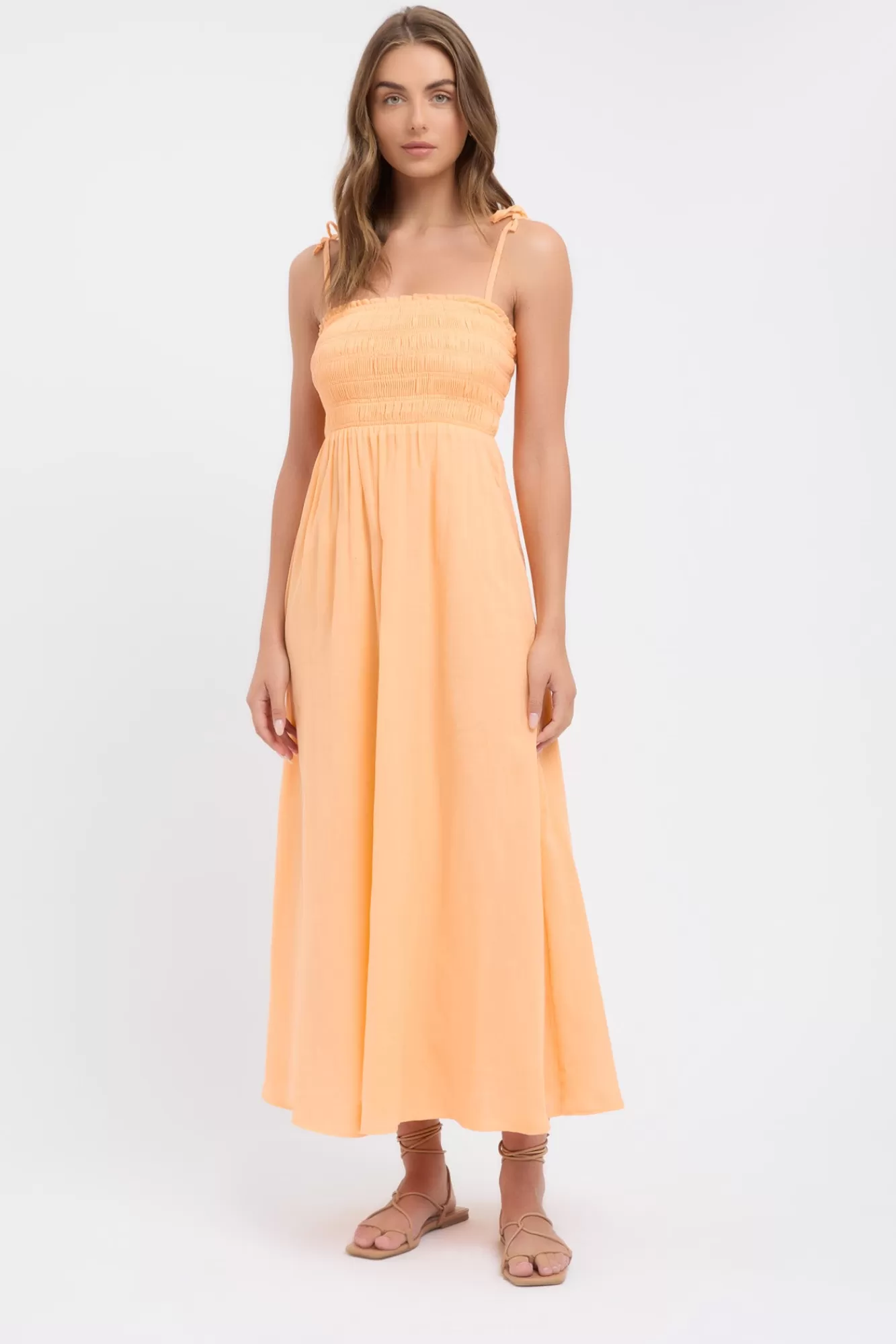 KOOKAÏ Georgette Day Dress Tangerine Cheap