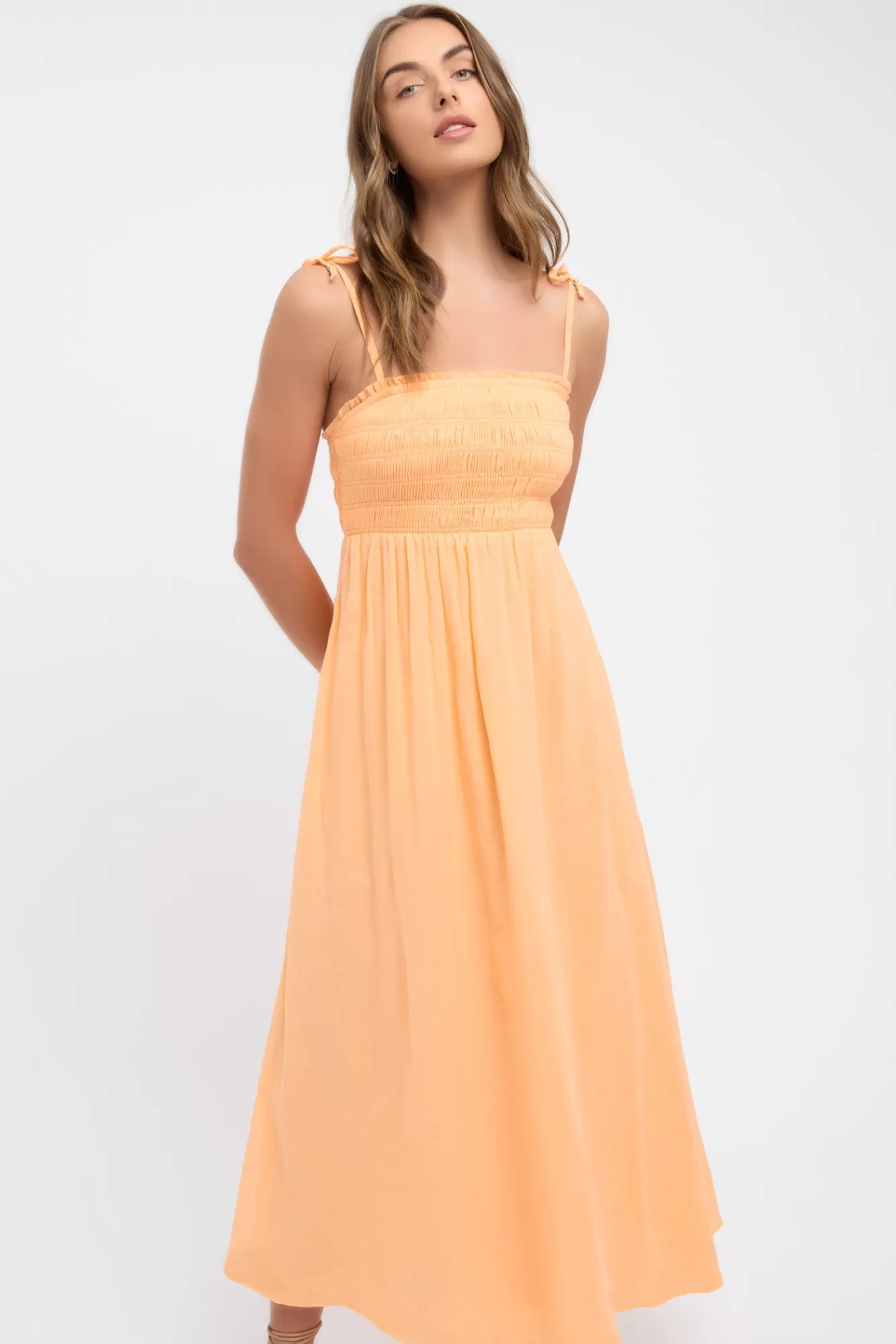 KOOKAÏ Georgette Day Dress Tangerine Cheap