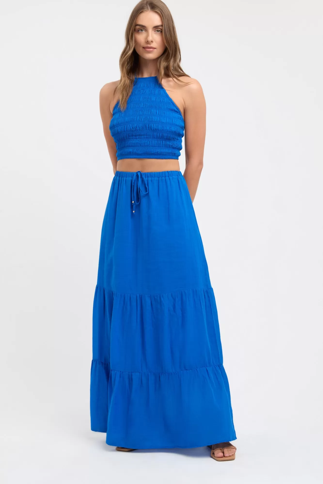 KOOKAÏ Georgette Sunday Skirt Cobalt Sale