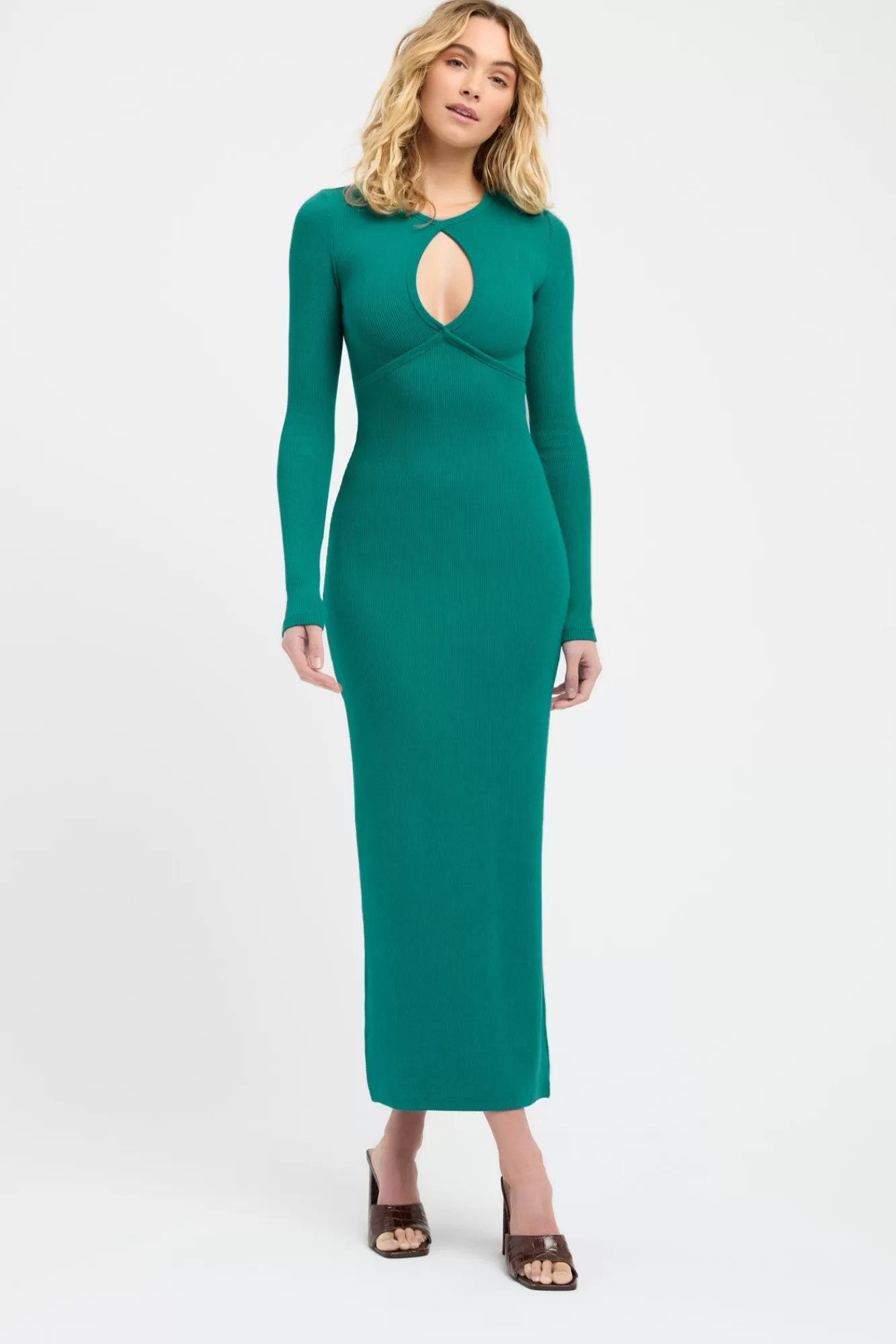 KOOKAÏ Georgia Midi Dress Teal Blue Shop