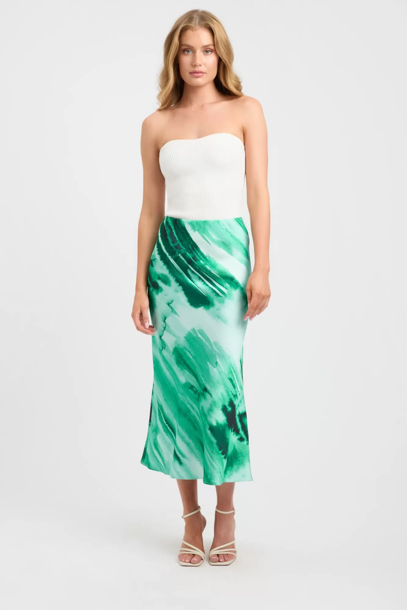 KOOKAÏ Gwen Midi Skirt Green Flash Sale