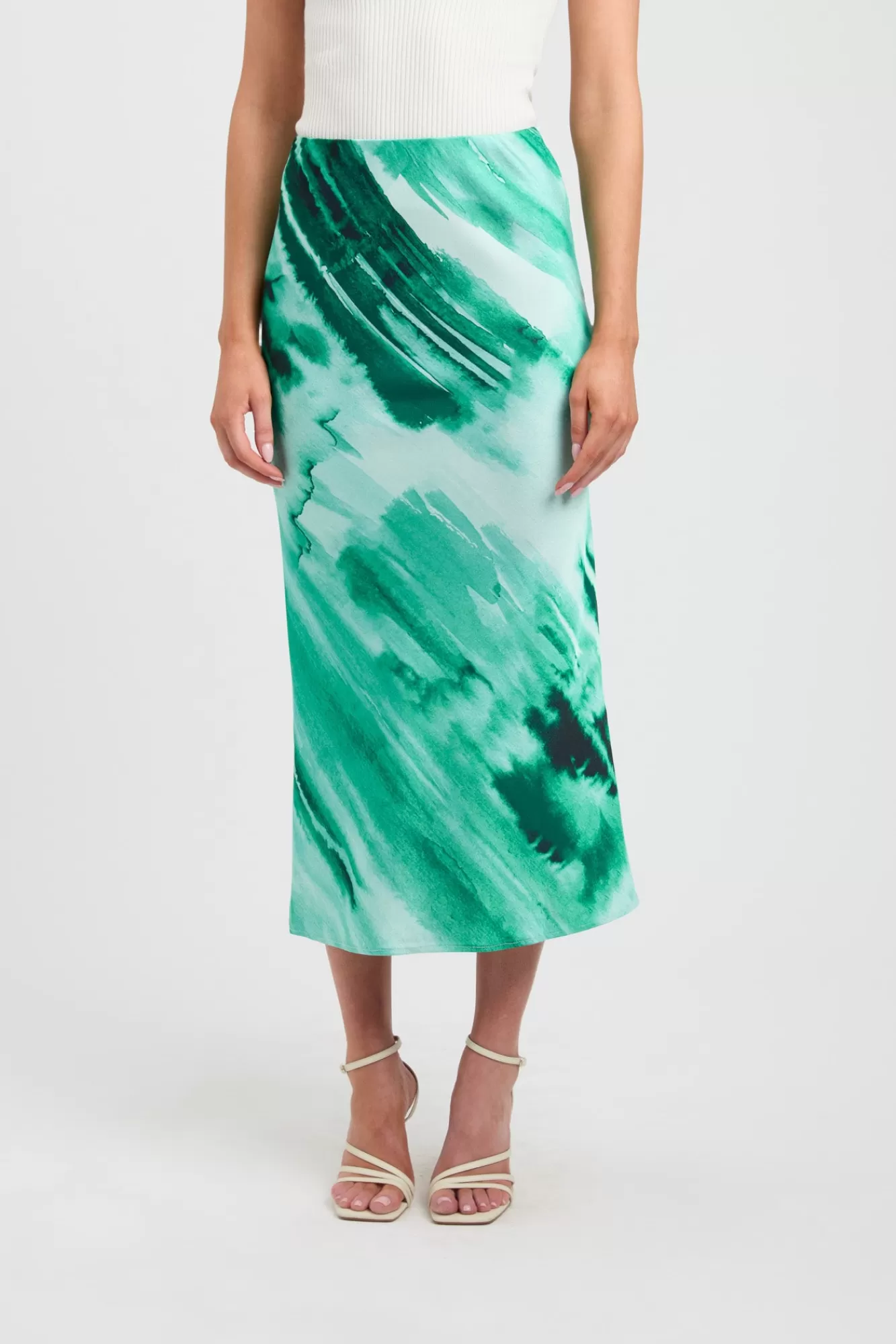 KOOKAÏ Gwen Midi Skirt Green Flash Sale