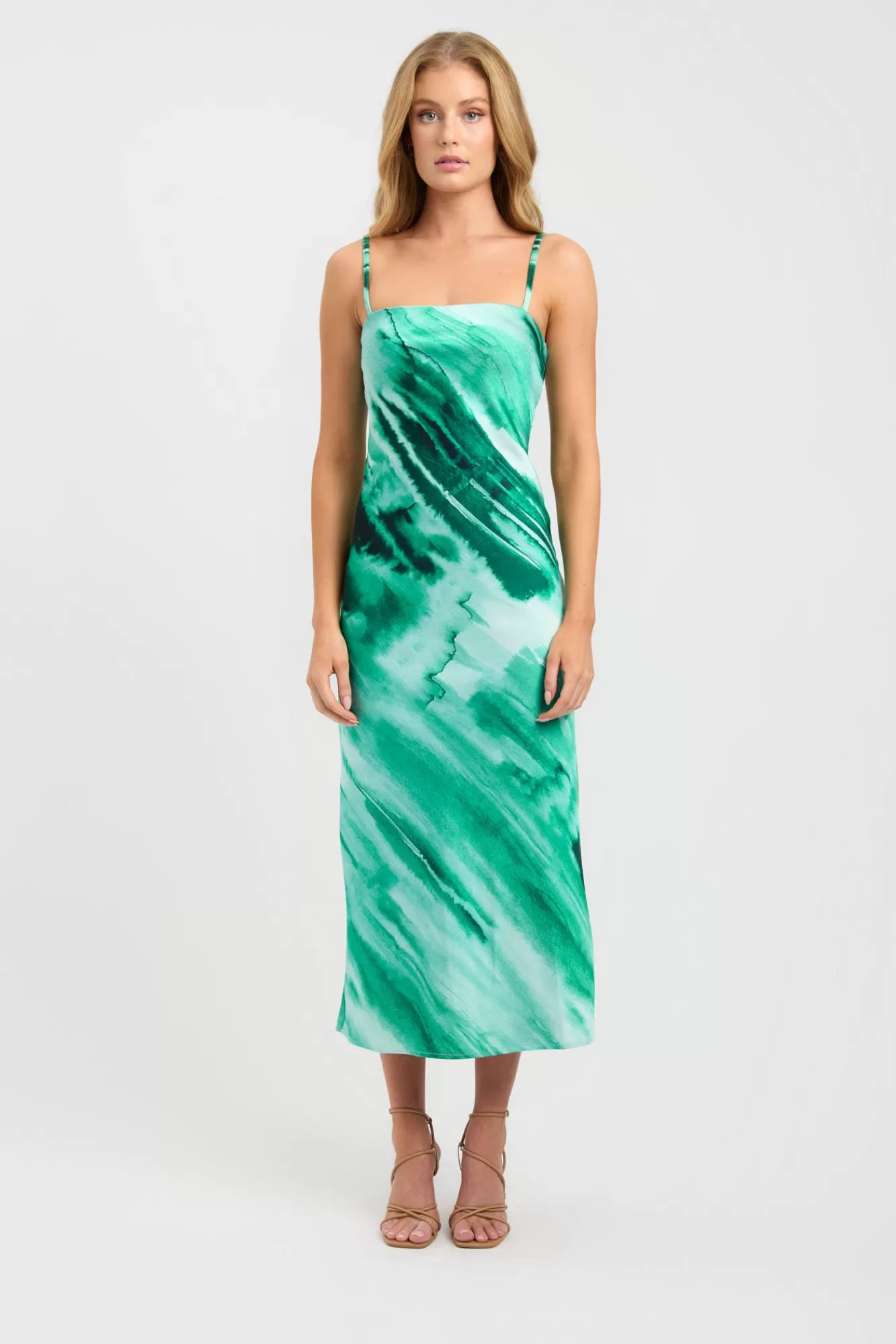 KOOKAÏ Gwen Slip Dress Green Hot