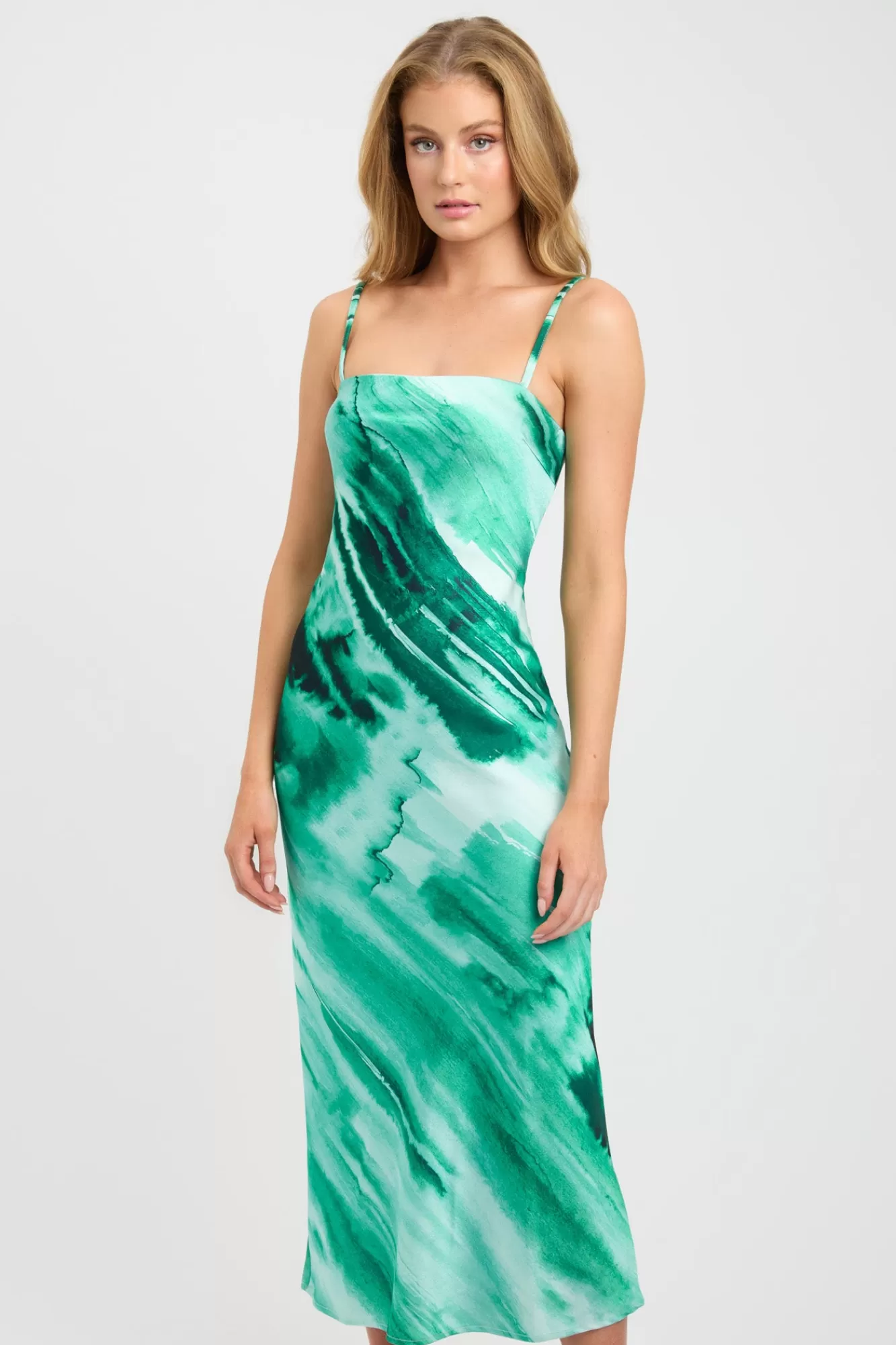 KOOKAÏ Gwen Slip Dress Green Hot