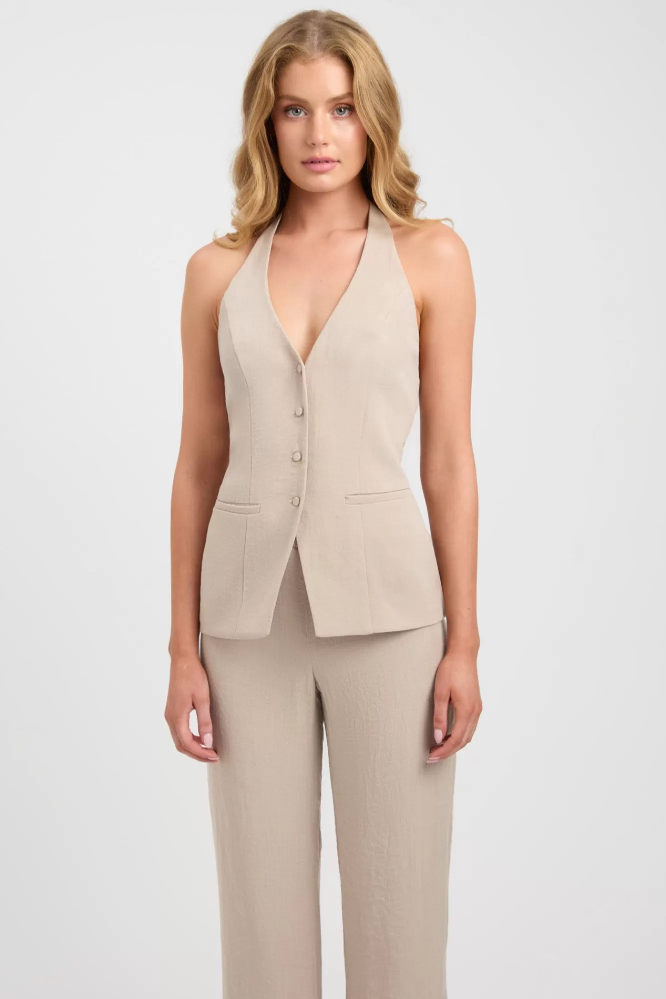 KOOKAÏ Hayman Long-Line Vest Nougat Store