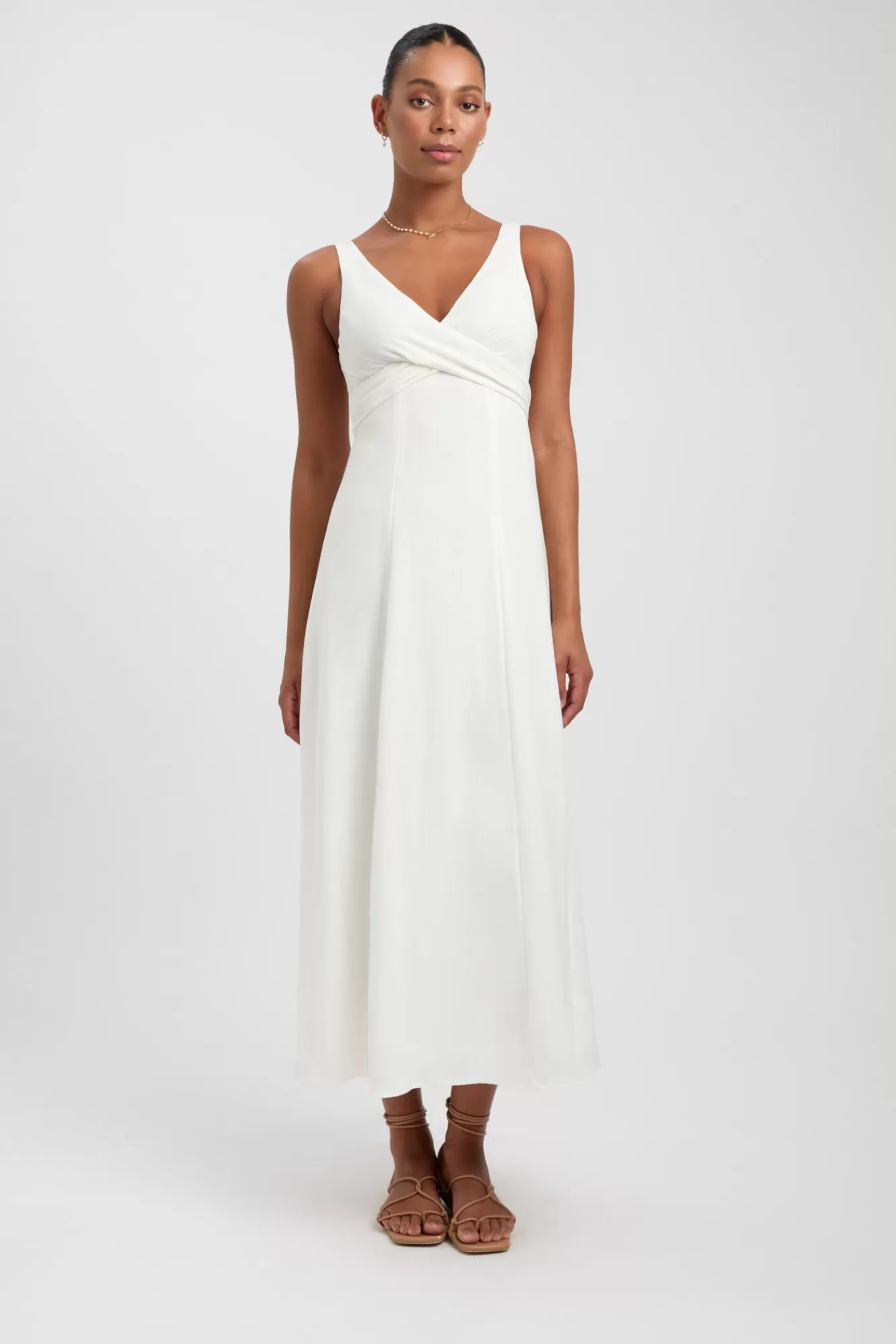 KOOKAÏ Hayman Tie Midi Dress White Cheap