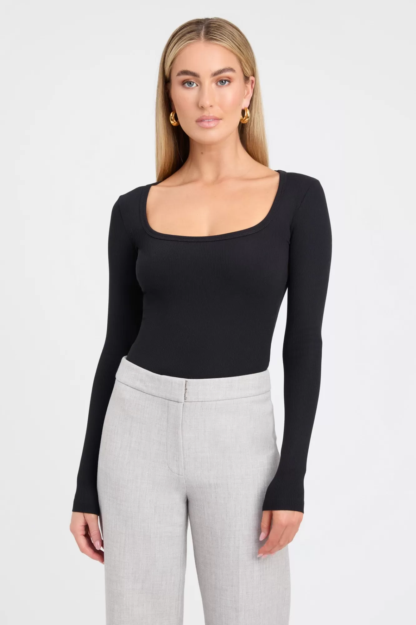 KOOKAÏ Jenner Long Sleeve Top Black Clearance