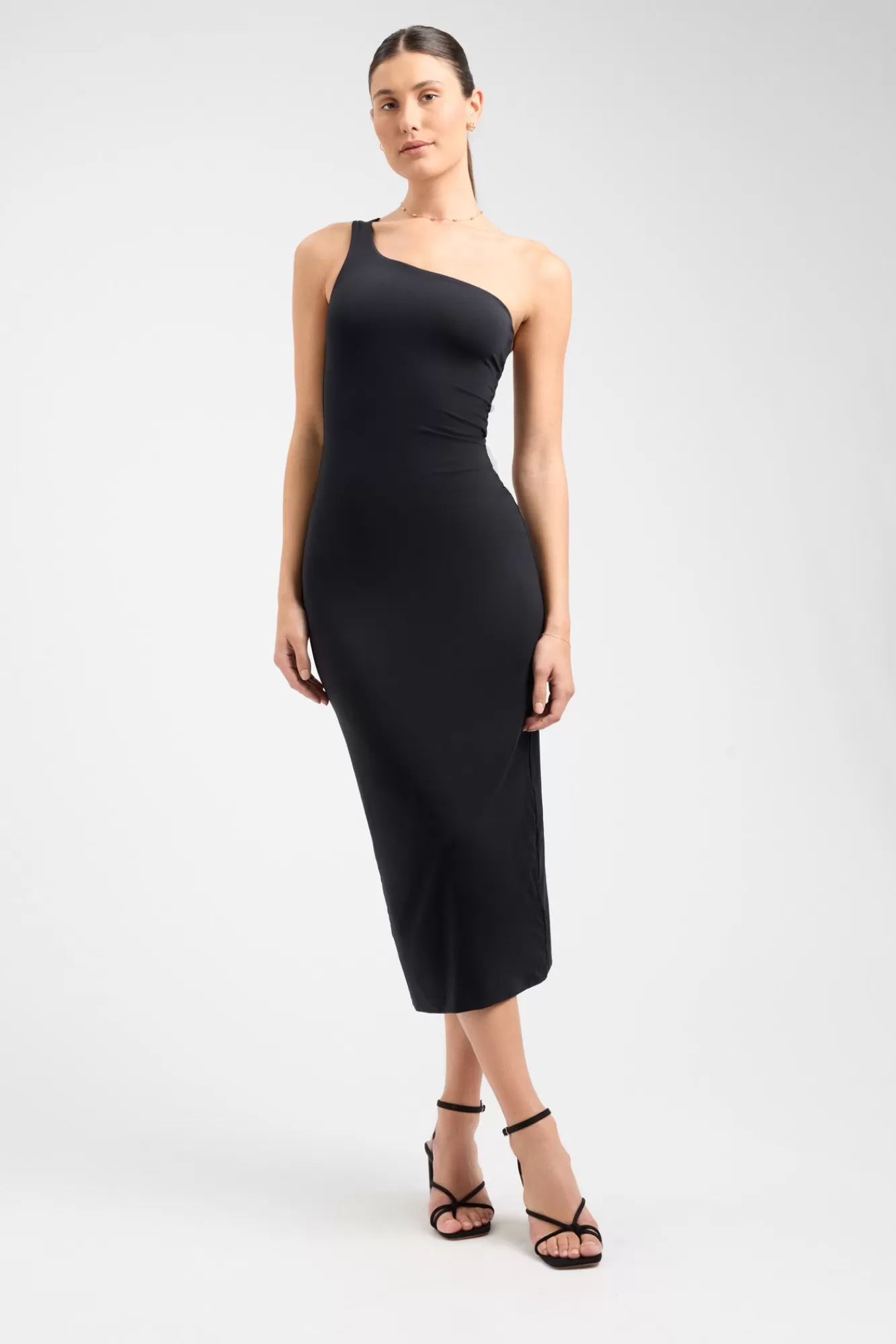 KOOKAÏ Jessica One Shoulder Dress Black Flash Sale