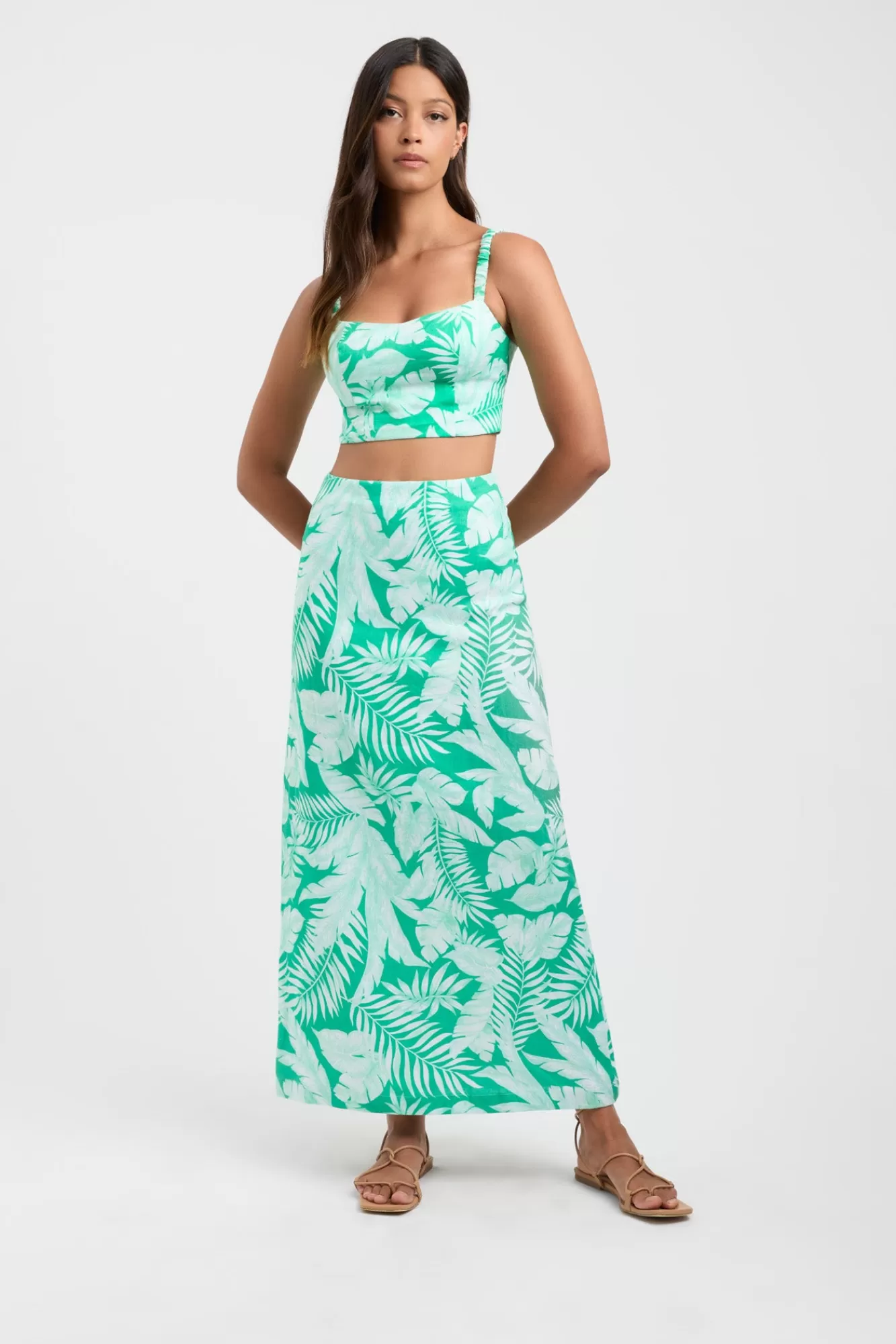 KOOKAÏ Justine Maxi Skirt Island Green Outlet