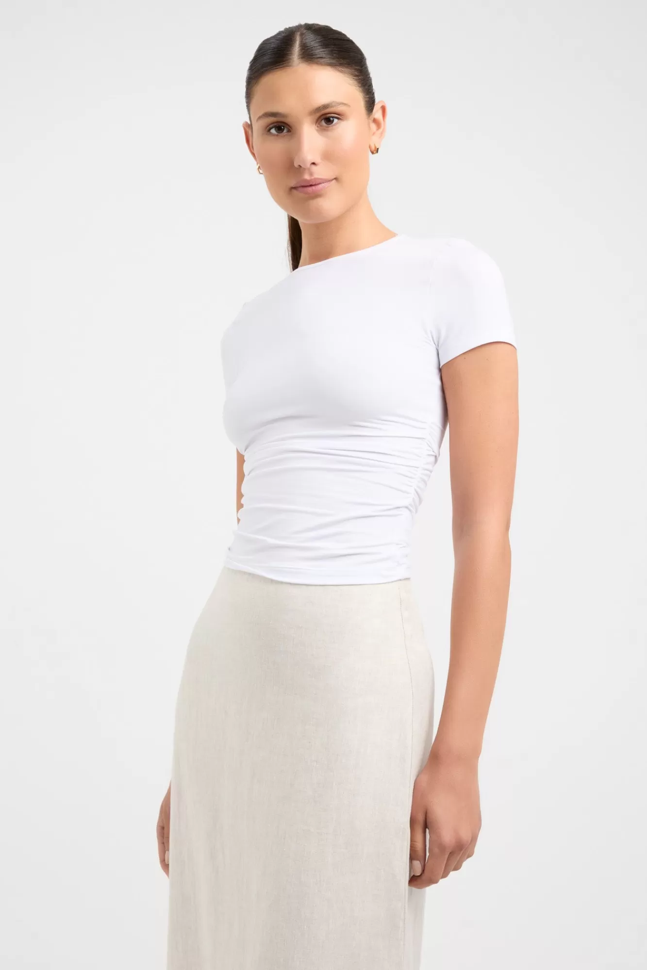 KOOKAÏ Kate Rouched Tee White Flash Sale