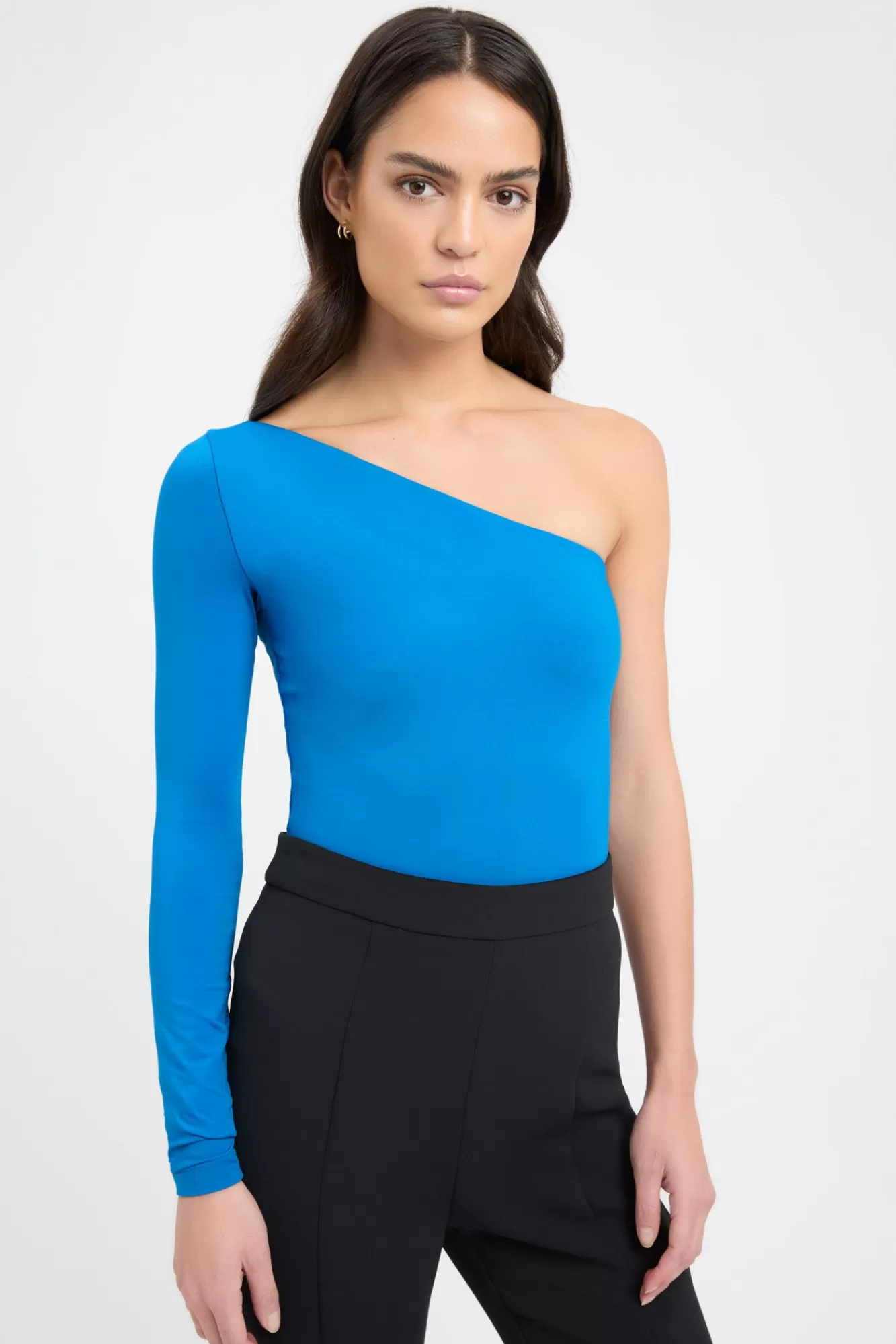 KOOKAÏ Kelsey One Shoulder Bodysuit Diva Blue Cheap