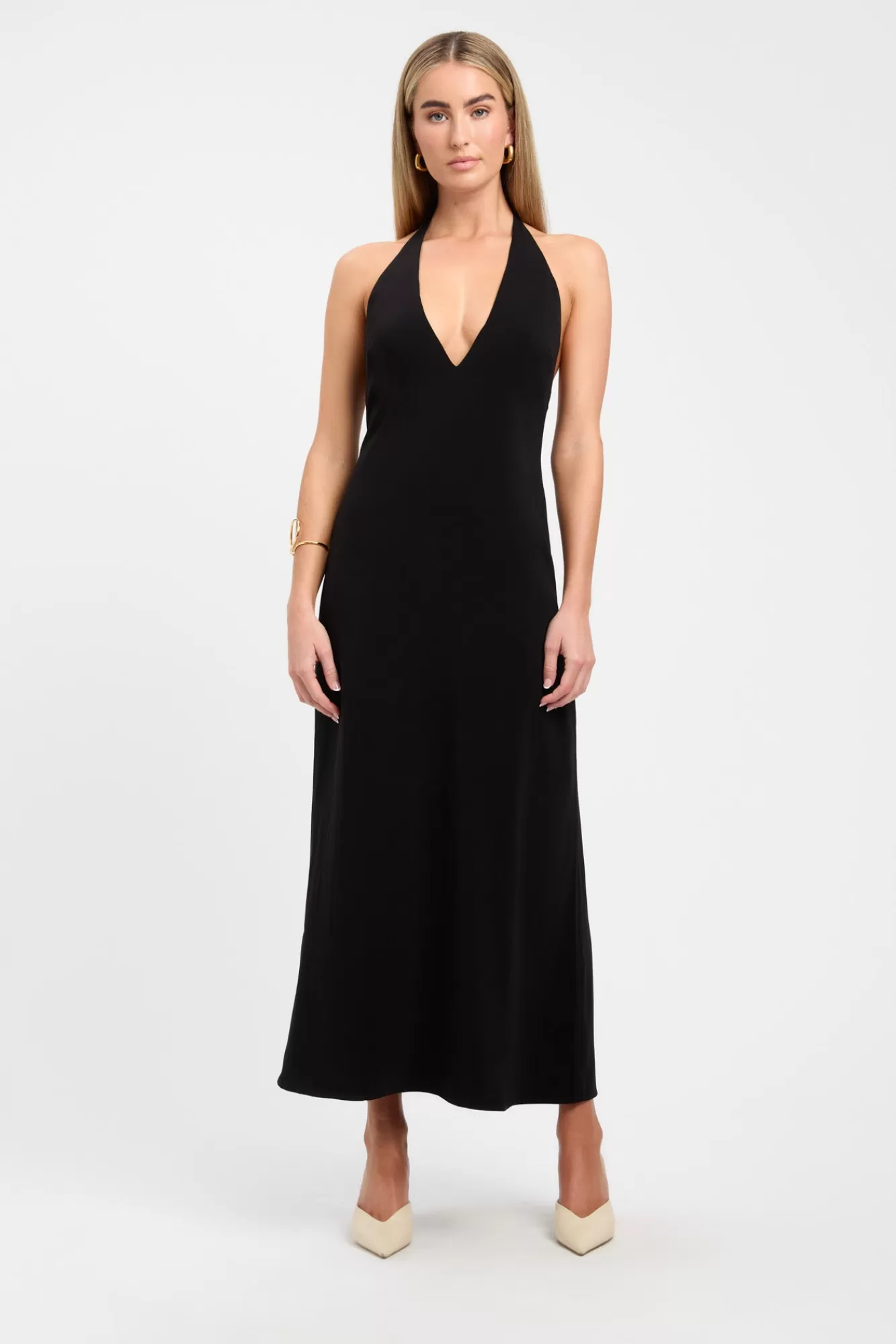 KOOKAÏ Koko Deep Vee Dress Black Sale